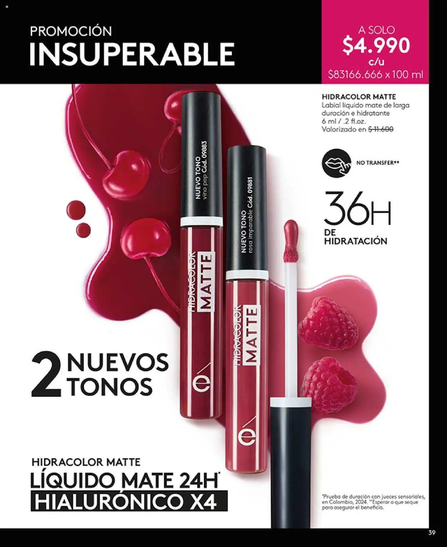 Catálogo Ésika Campaña 6 │ válido desde el 01.04.2026 | Página: 39 | Productos: Mate, Vino, Labial