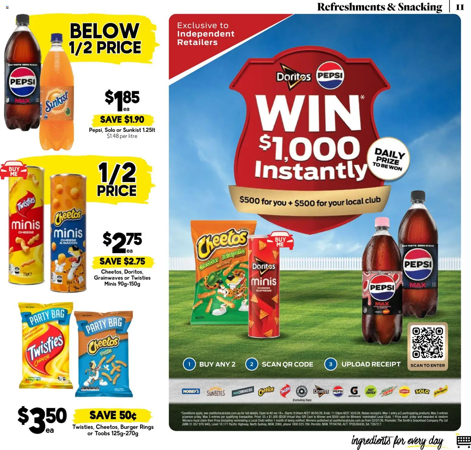 Drakes catalogue - valid from 13.05.2026 | Page: 11 | Products: Bacon, Pepsi, Sugar, Phone