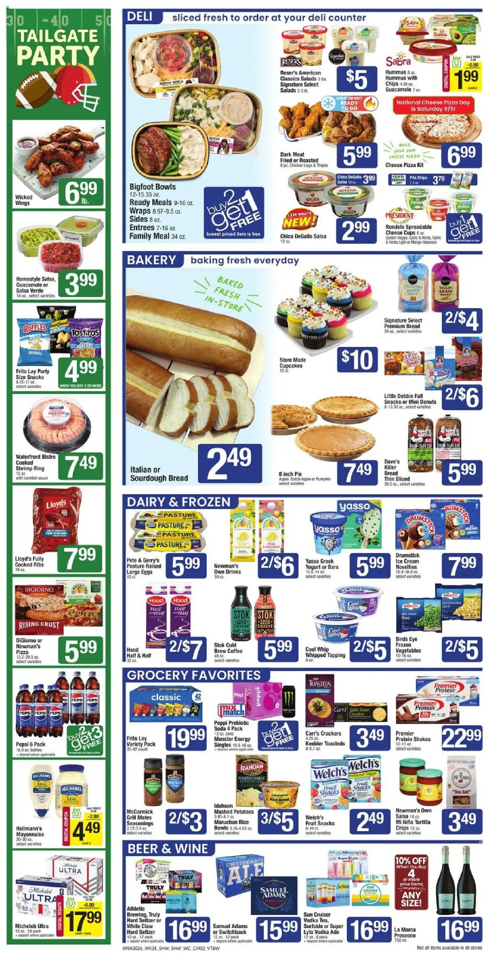 Shaw's Weekly Ad - VT - valid from 09/04/2026 | Page: 2 | Products: Crackers, Eggs, Pizza, Garlic