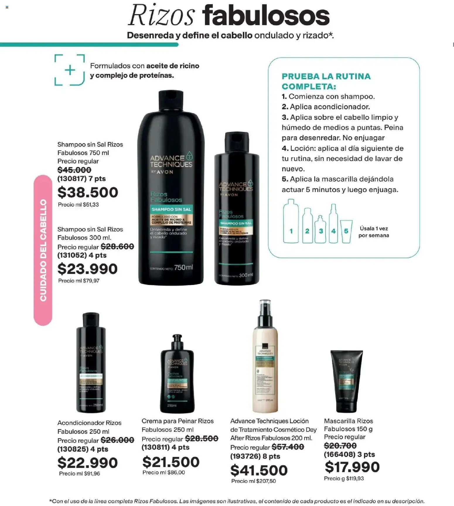 Avon revista - valida desde el 01.08.2026 | Página: 182 | Productos: Shampoo, Loción, Mascarilla, Acondicionador