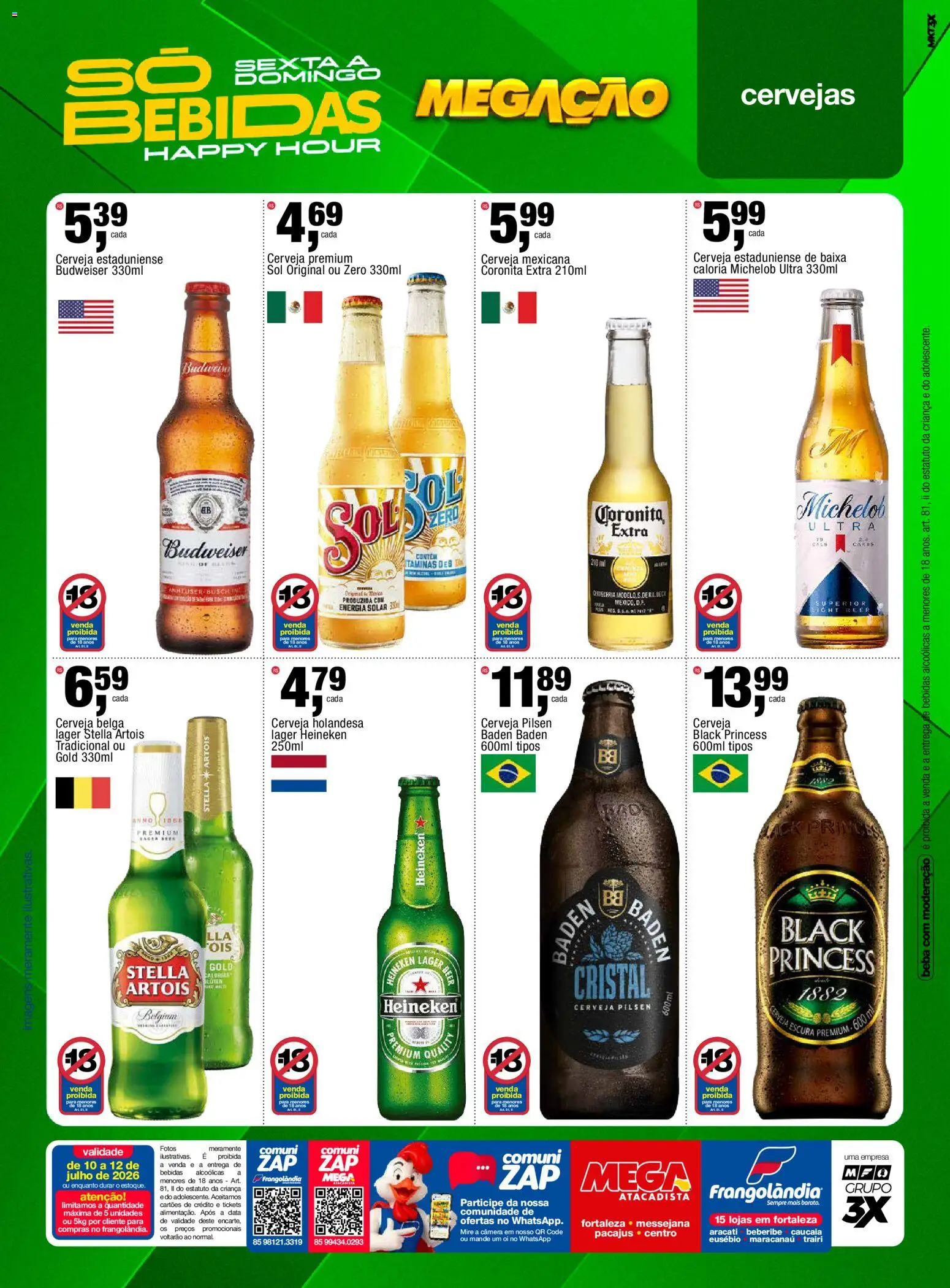 Frangolândia Folheto - válido de 09/07/2026 | Página: 10 | Produtos: Cerveja, Heineken, Câmera
