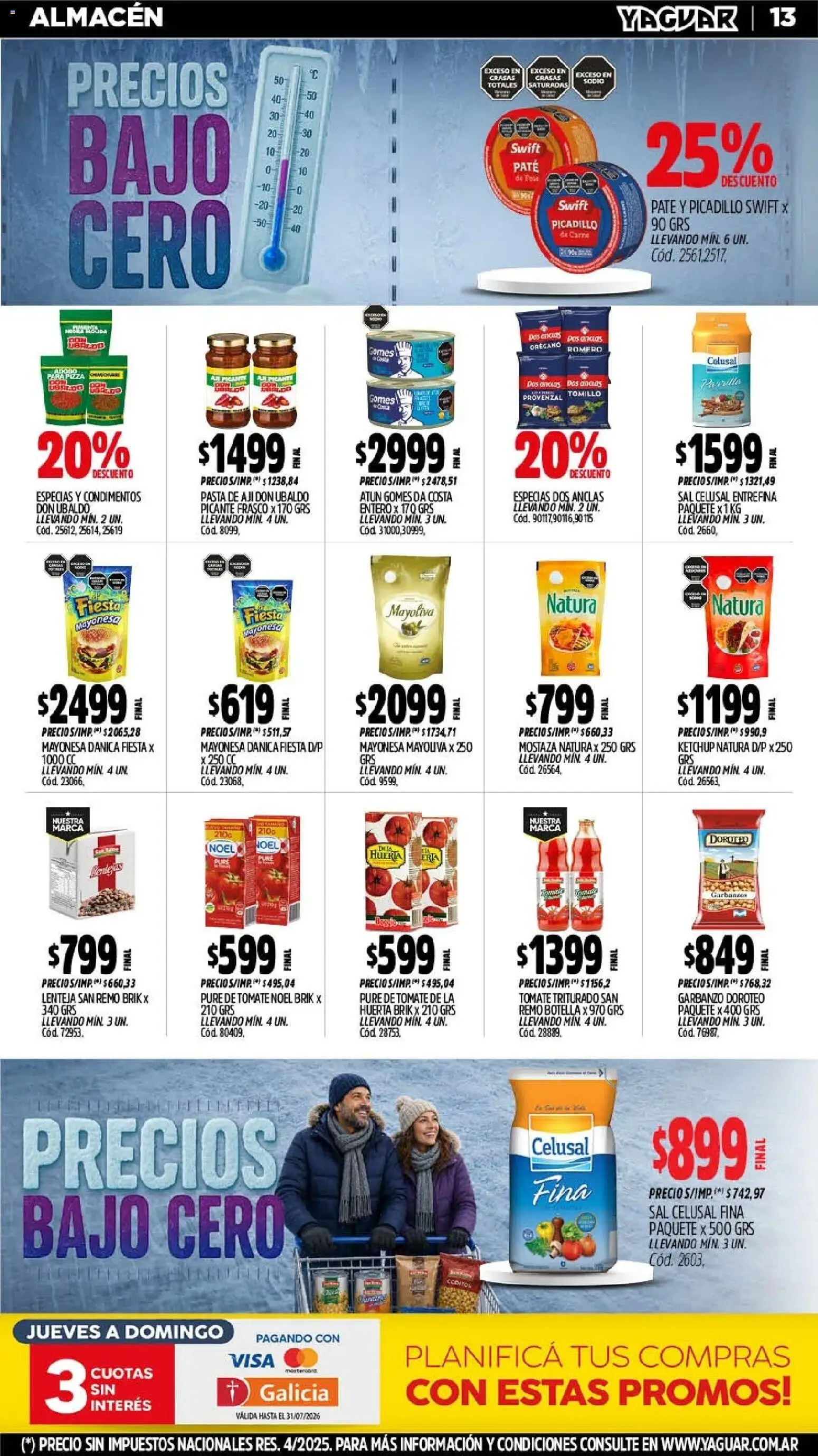 Yaguar - Oferta Semanal Trelew │ válido desde el 20/07/2026 | Página: 14 | Productos: Botella, Ketchup, Mostaza, Orégano