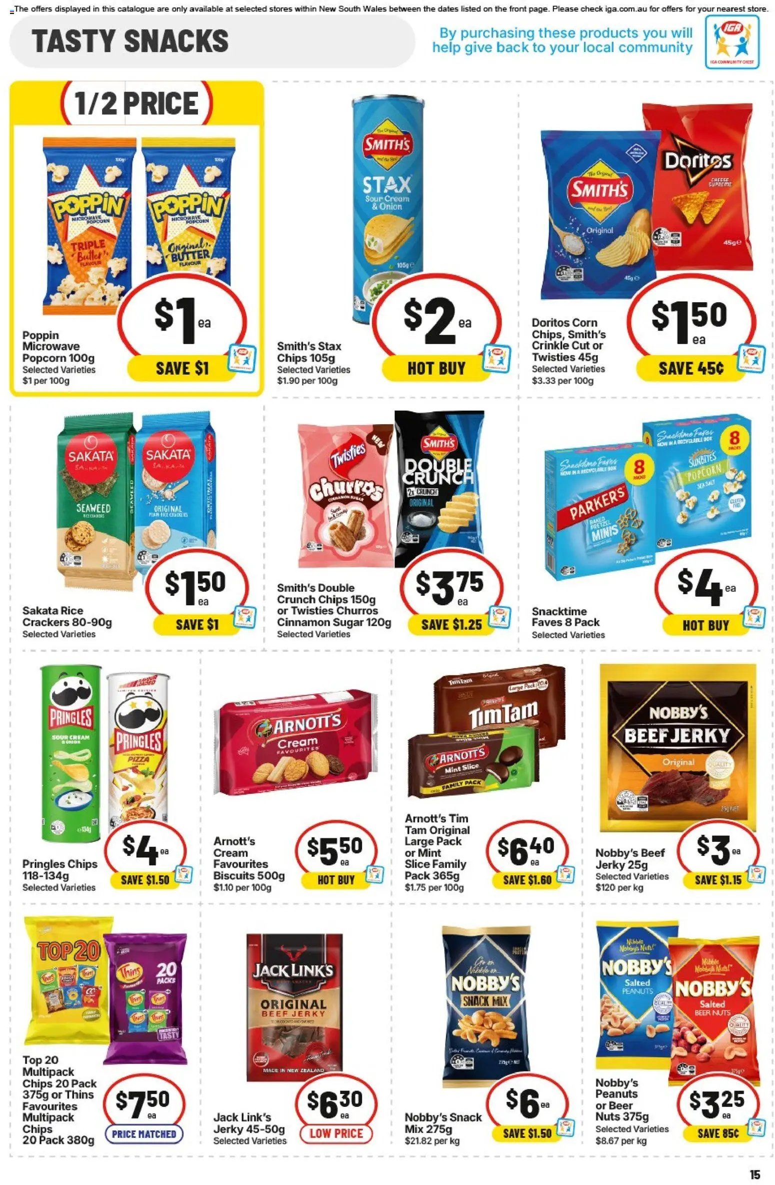 IGA catalogue - valid from 29/07/2026 | Page: 16 | Products: Crackers, Beer, Nuts, Cream