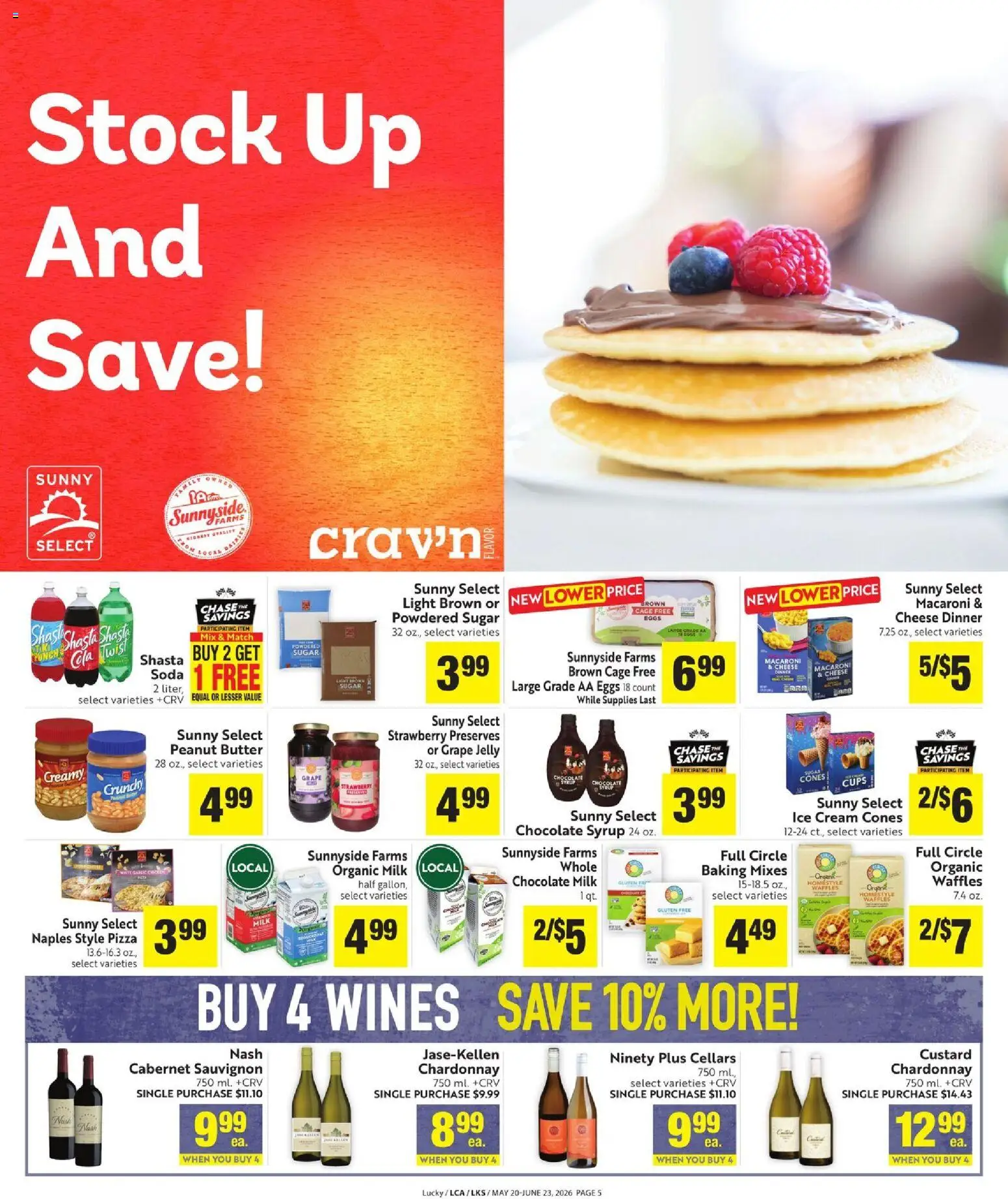 Lucky Supermarkets Online Savings Guide - valid from 20.05.2026 | Page: 5 | Products: Butter, Cheese, Pizza, Cream