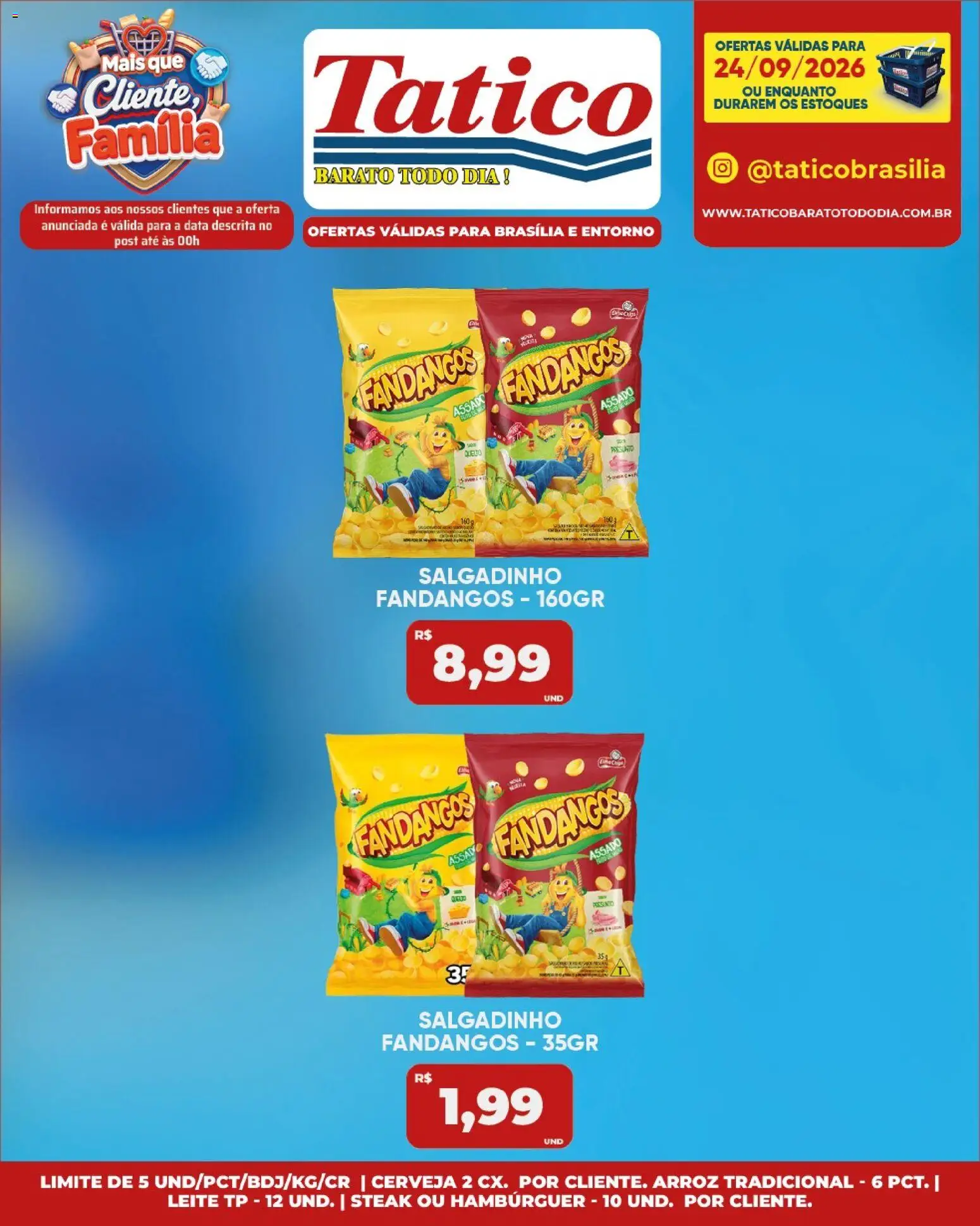 Tatico Folheto - válido de 24/09/2026 | Página: 17 | Produtos: Steak, Leite, Presunto, Arroz
