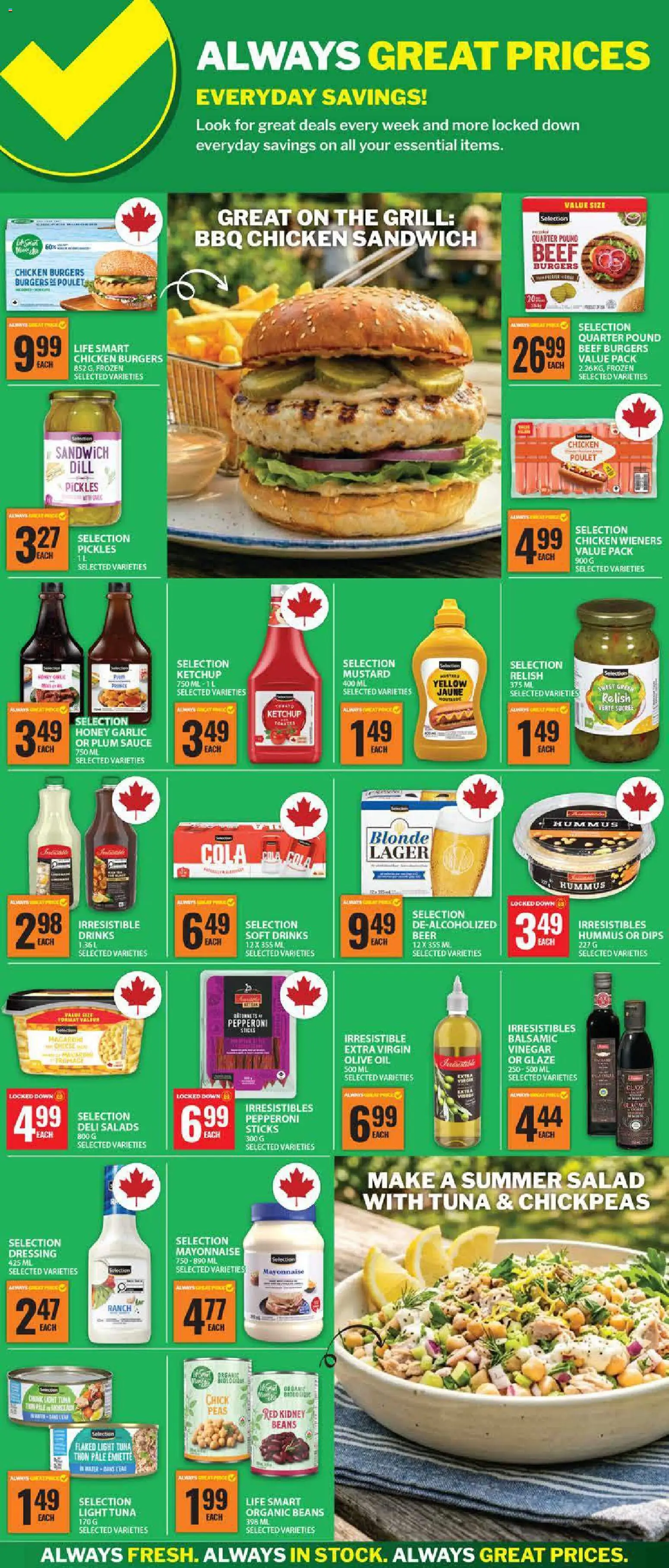 Food Basics flyer valid from Jul 2, 2026 | Page: 2 | Products: Gin, Ketchup, Salad, Oil