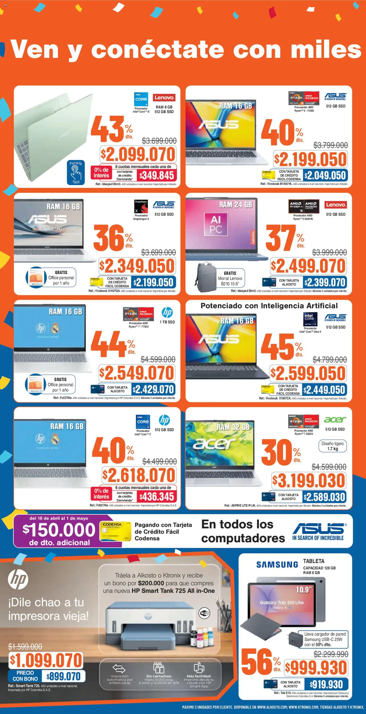 Ktronix revista - valida desde el 18.04.2026 | Página: 2 | Productos: Tableta, Impresora, Cargador, Morral