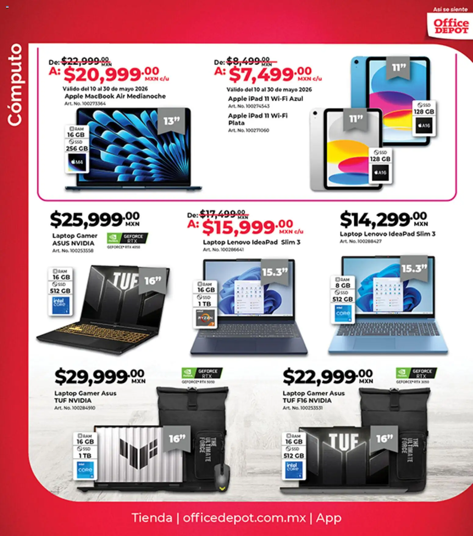Nuevas ofertas de Office Depot válidas en toda la República Mexicana desde el 01.05.2026. ¡Encuentra las mejores ofertas en Office Depot catálogo! | Página: 20
