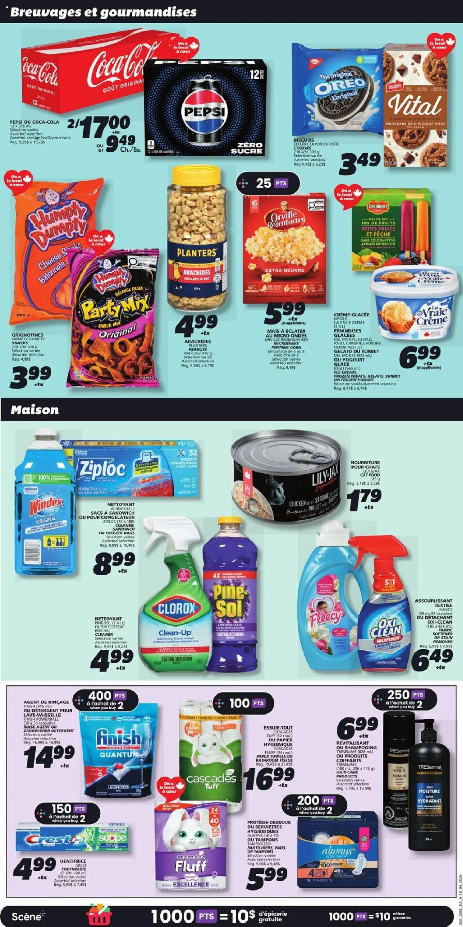 IGA flyer valid from 16.04.2026 | Page: 7 | Products: Cookies, Freezer, Toothpaste, Cheese