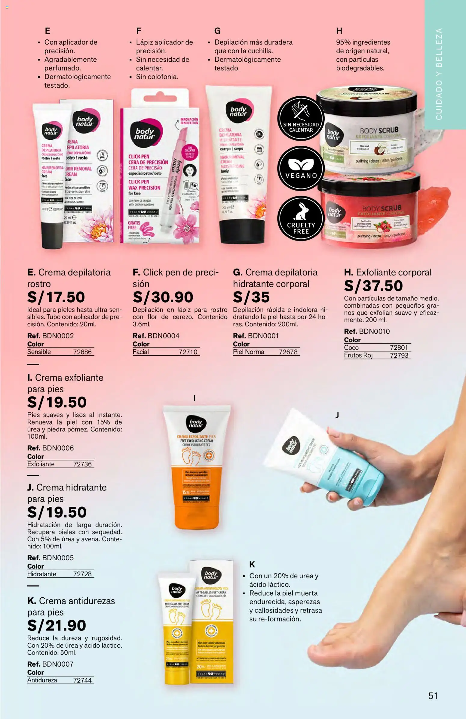 Catálogo Leonisa válido desde 04.06.2026 | Página: 51 | Productos: Exfoliante, Crema depilatoria, Crema