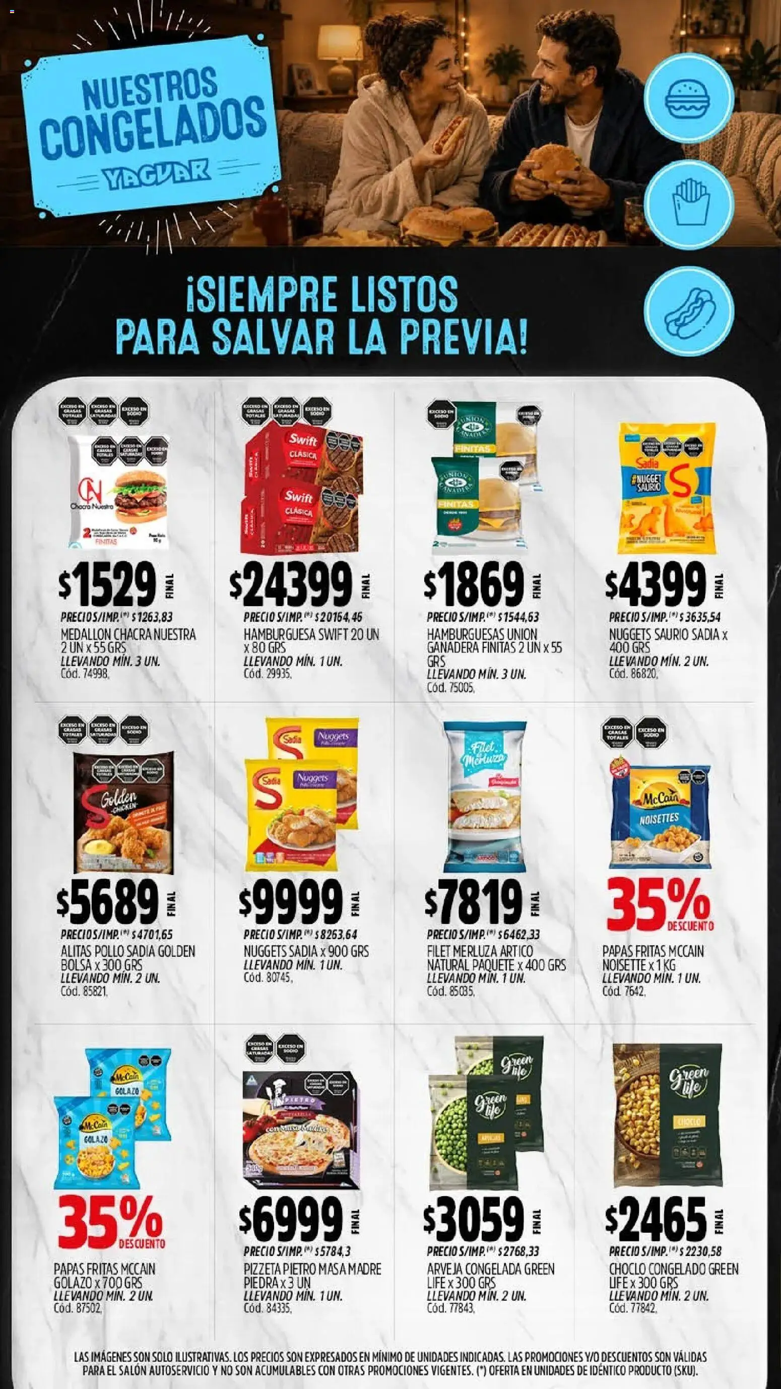 Yaguar - Oferta Semanal Mar del Plata │ válido desde el 20/07/2026 | Página: 7 | Productos: Arveja, Bolsa, Pollo, Papas fritas