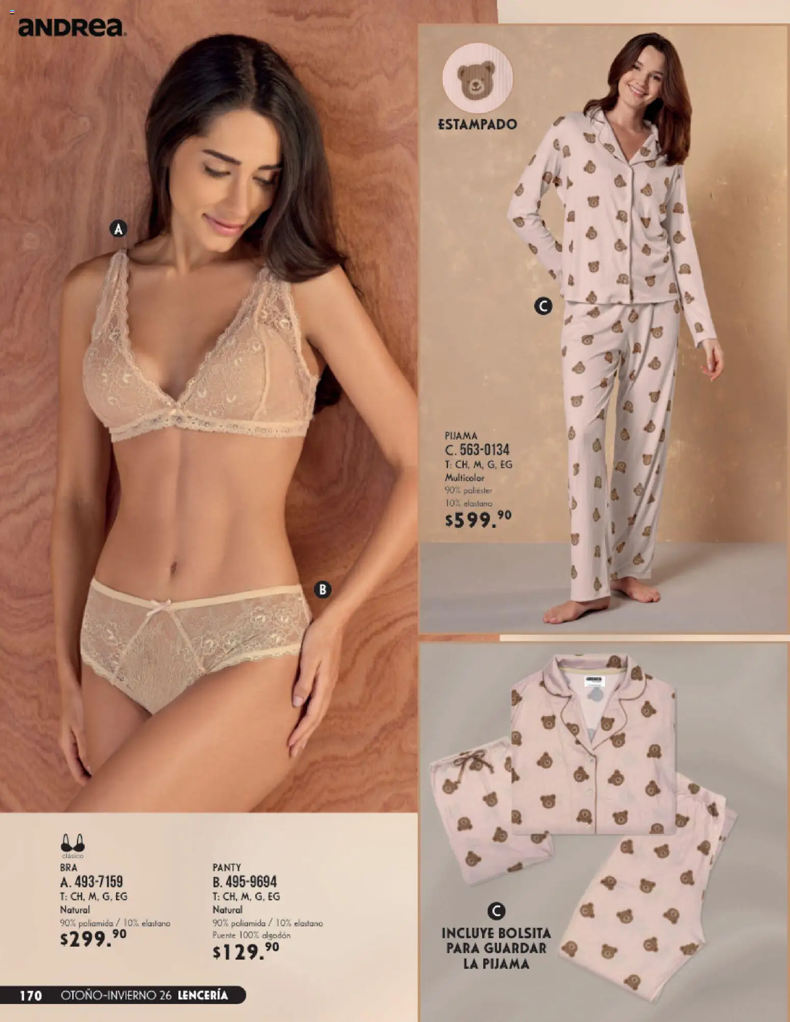 Nuevas ofertas de Andrea válidas en toda la República Mexicana desde el 23/08/2026. ¡Encuentra las mejores ofertas en Andrea catálogo Lencería & vestir interior! | Página: 30 | Productos: Pijama, Algodón, Lenceria