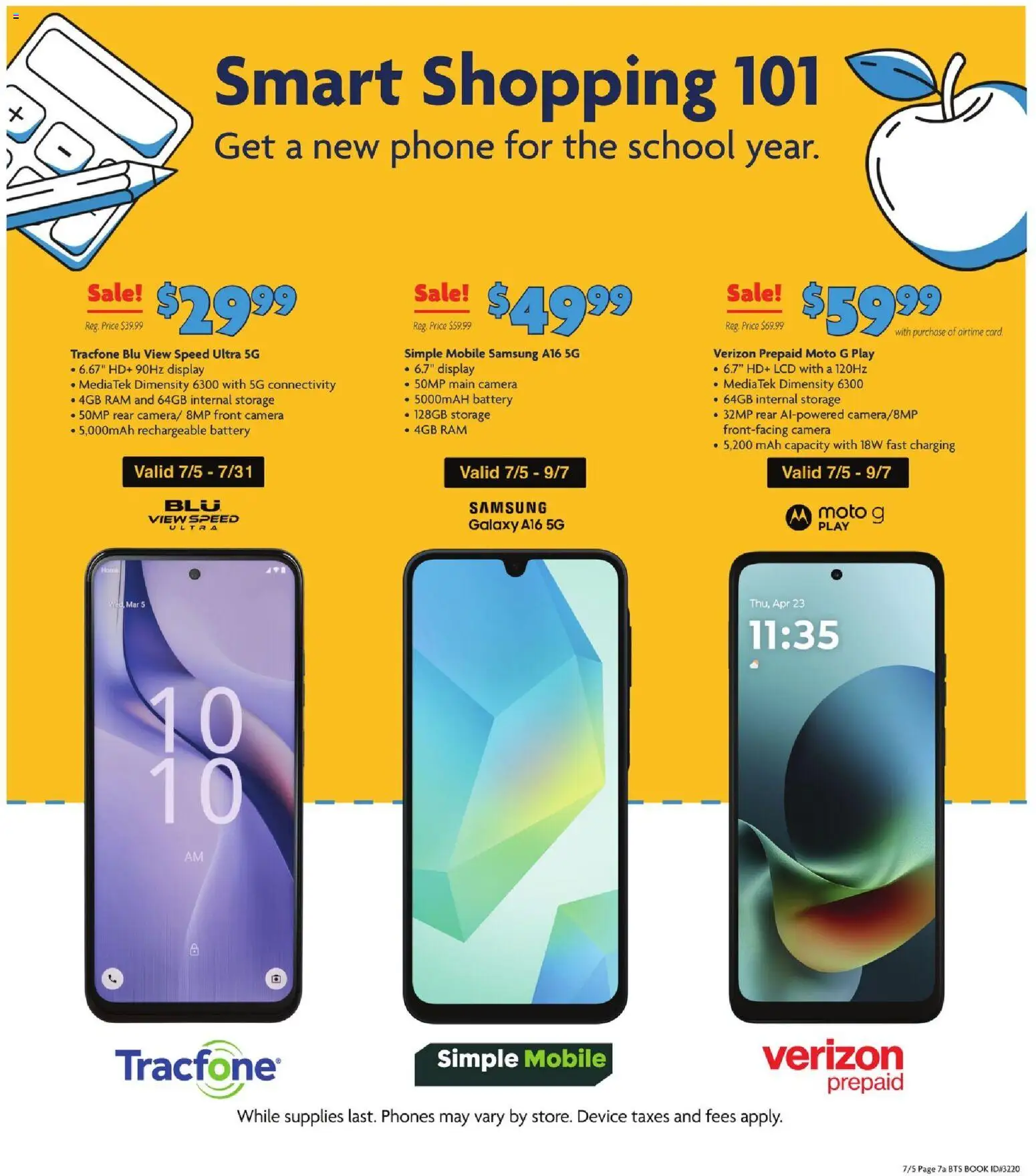 Family Dollar Back to School Book - valid from 07/05/2026 | Page: 11 | Products: Battery, Phone, Camera