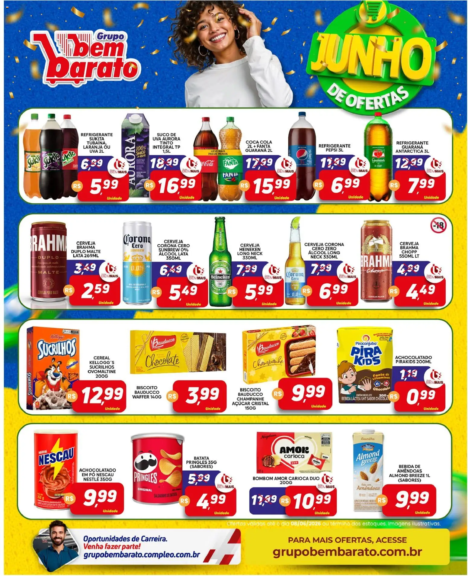 Supermercado Bem Barato Folheto - válido de 02.06.2026 | Página: 3 | Produtos: Pó, Biscoito, Nescau, Batata