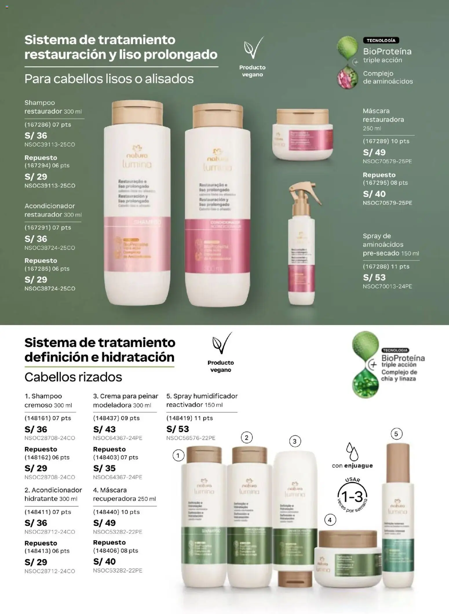 Catálogo Natura válido desde 31/03/2026 | Página: 141 | Productos: Máscara, Shampoo, Acondicionador, Crema