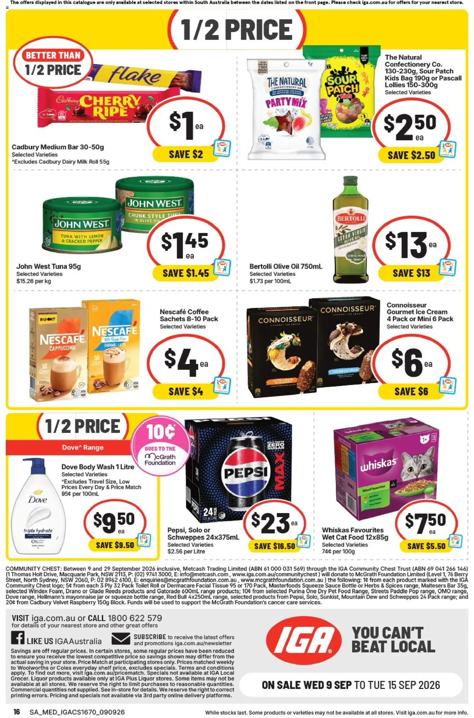 IGA catalogue - valid from 09/09/2026 | Page: 2 | Products: Herbs, Lollies, Red Bull, Foundation