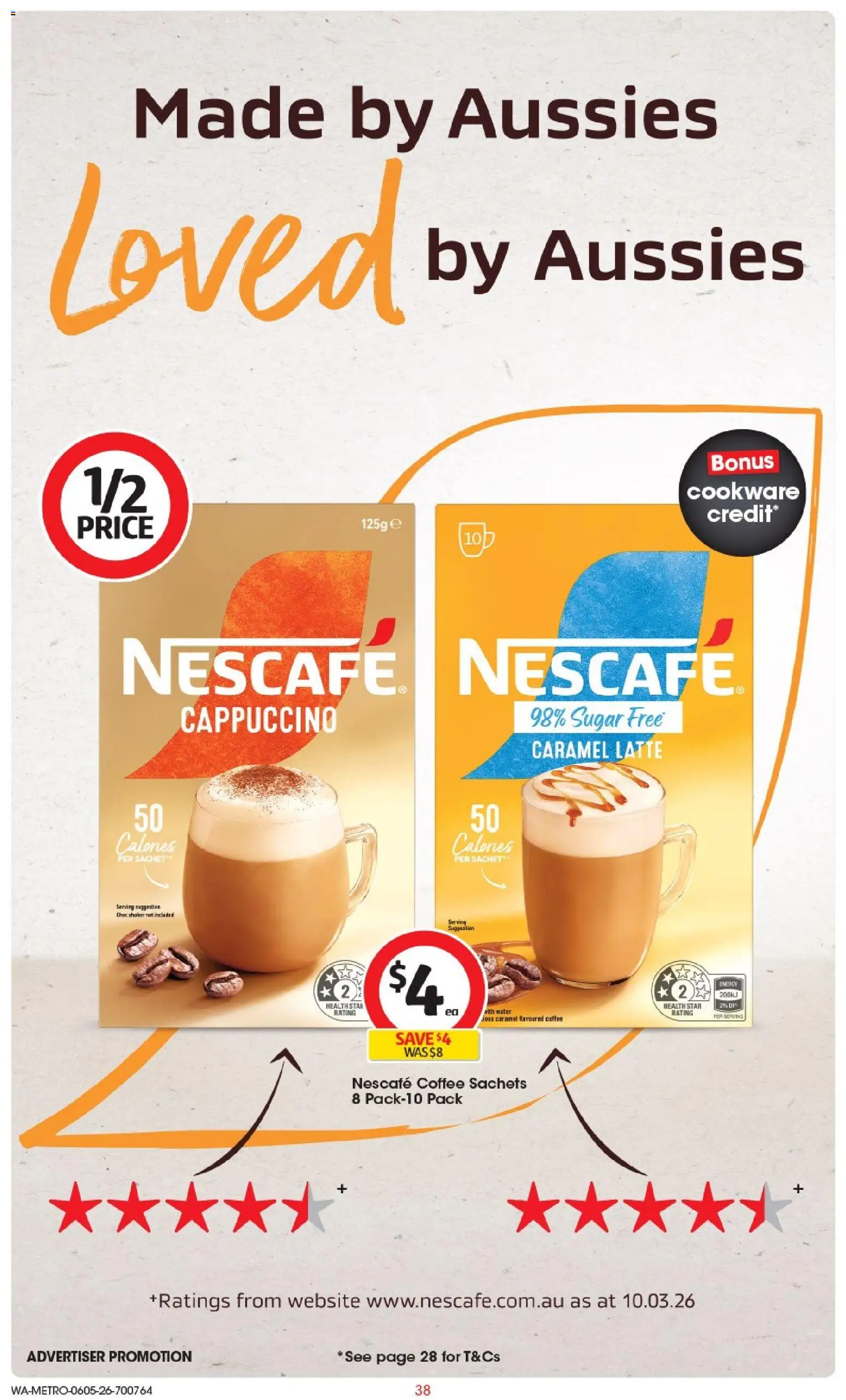 Coles catalogue - valid from 06.05.2026 | Page: 38 | Products: Coffee, Cookware, Sugar, Nescafe