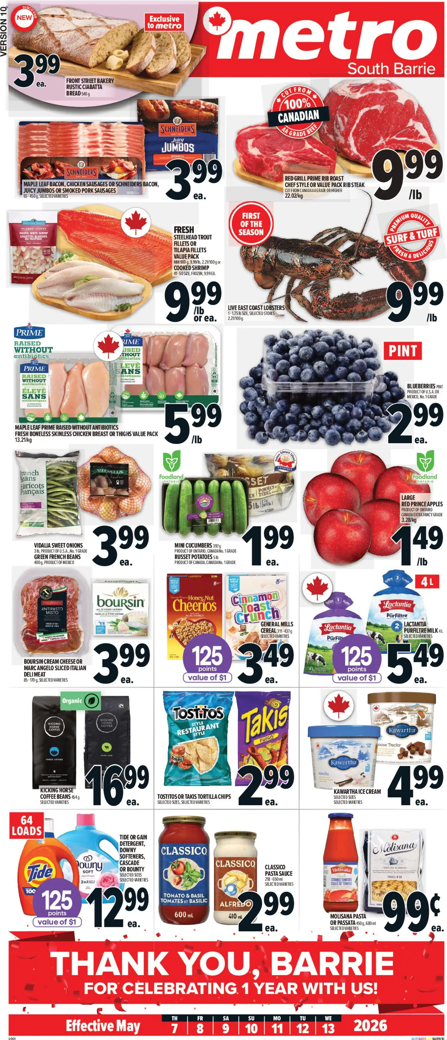 Metro flyer valid from 07.05.2026 | Page: 3 | Products: Potatoes, Bakery, Milk, Apples