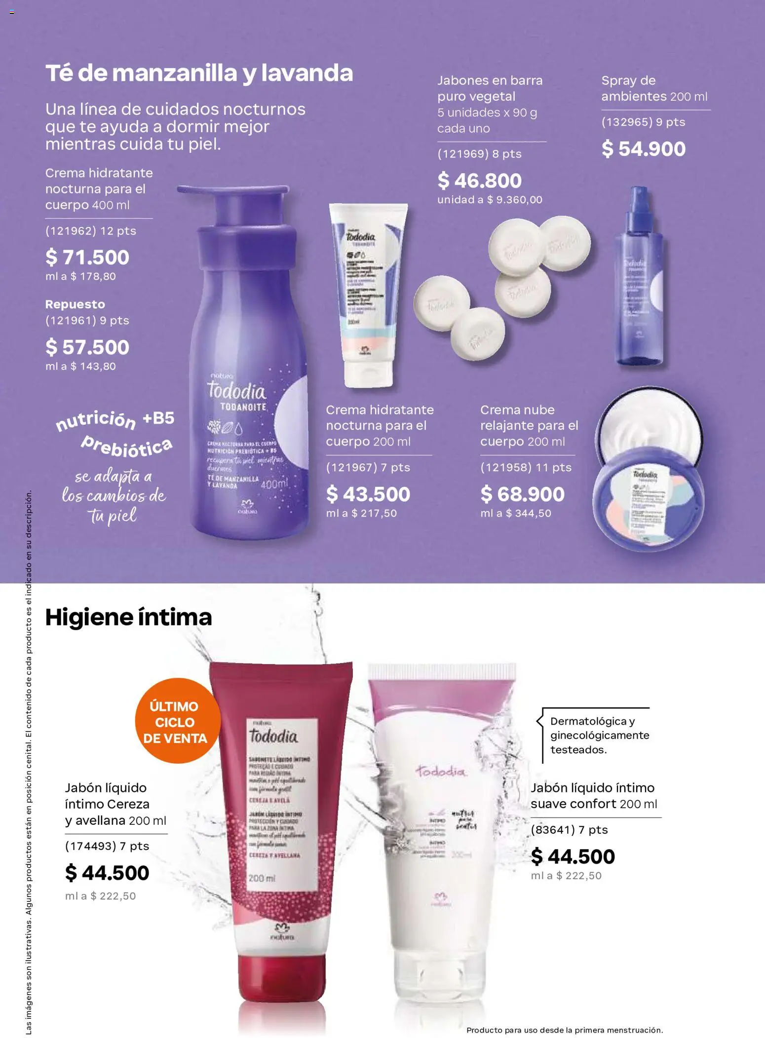 Natura revista - valida desde el 02/09/2026 | Página: 111 | Productos: Té, Crema, Higiene íntima, Jabón líquido
