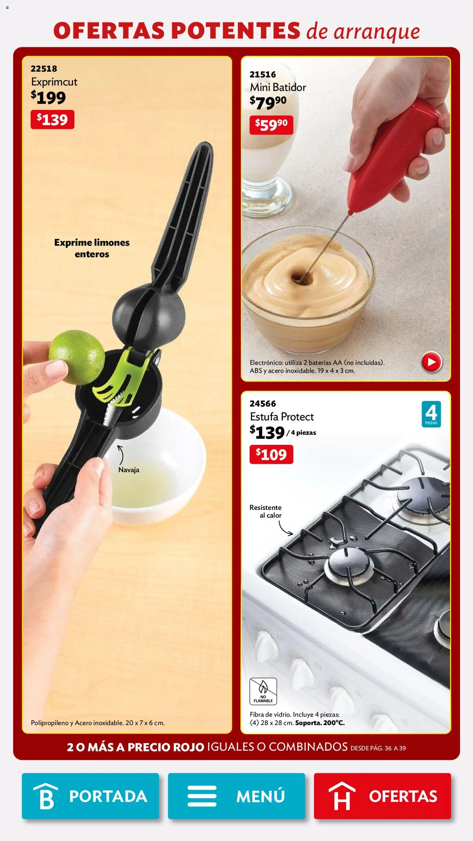 Nuevas ofertas de Betterware válidas en toda la República Mexicana desde el 02/02/2026. ¡Encuentra las mejores ofertas en Betterware campaña 2 2026! | Página: 38 | Productos: Navaja, Limones, Batidor