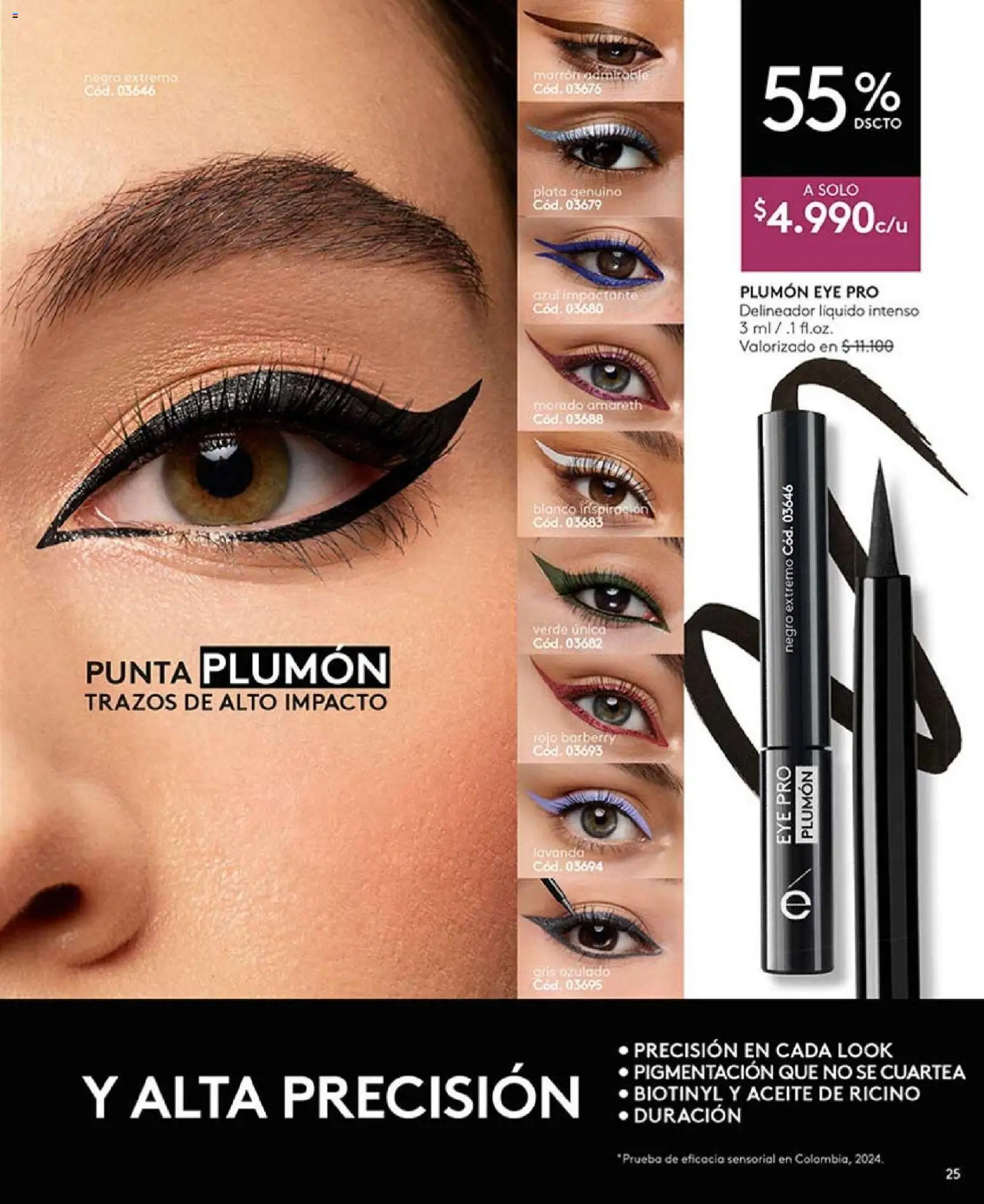 Catálogo Ésika Campaña 4 │ válido desde el 15.02.2026 | Página: 25 | Productos: Delineador, Plumón, Aceite