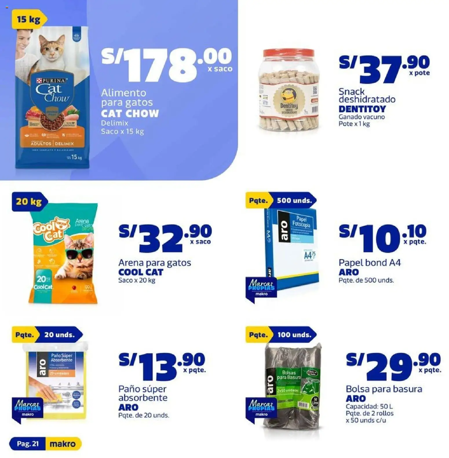 Catálogo Makro válido desde 30/07/2026 | Página: 21 | Productos: Saco, Bolsa