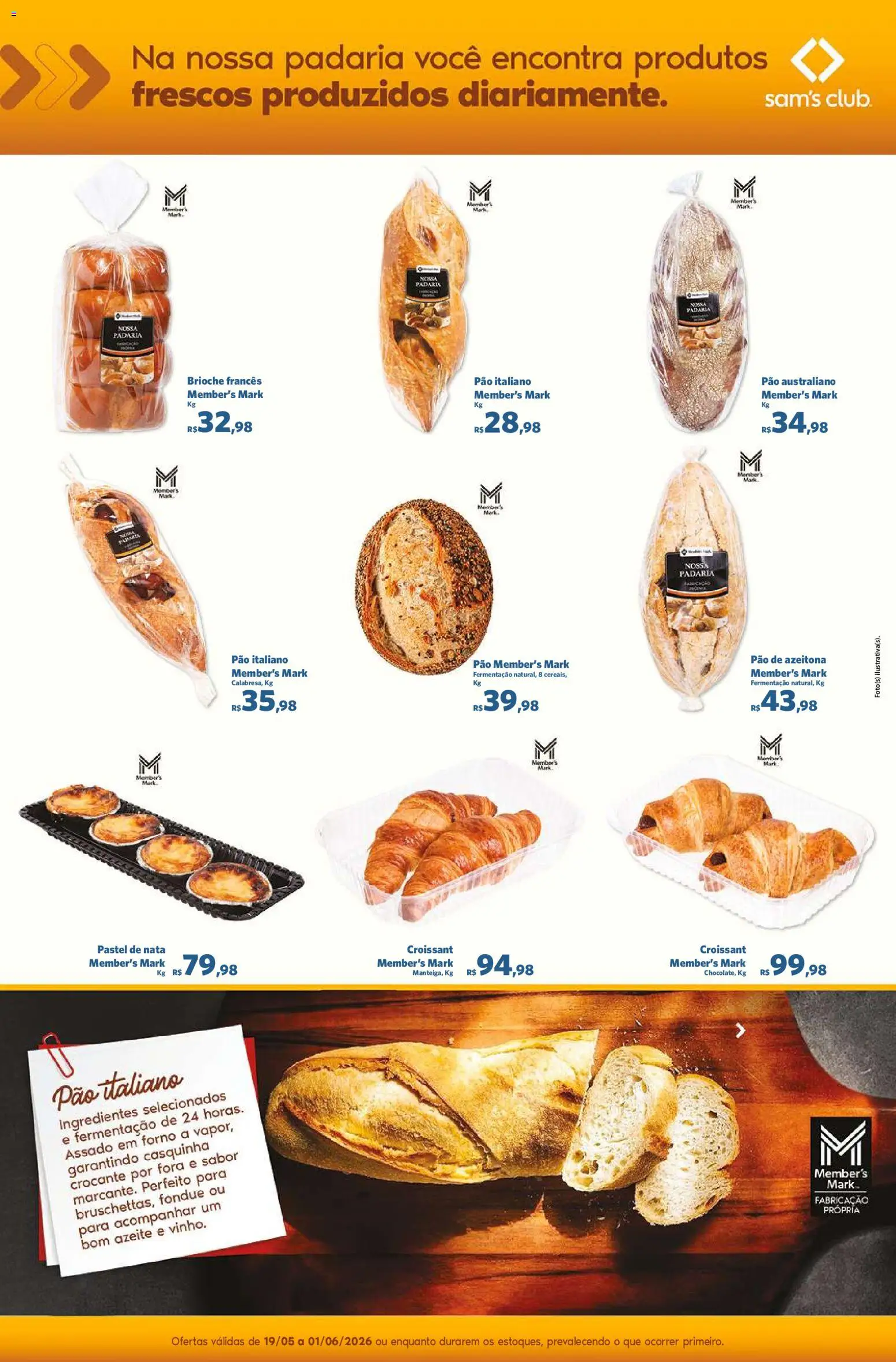 Sam's Club Folheto - válido de 19.05.2026 | Página: 2 | Produtos: Forno, Pão, Nata, Azeite