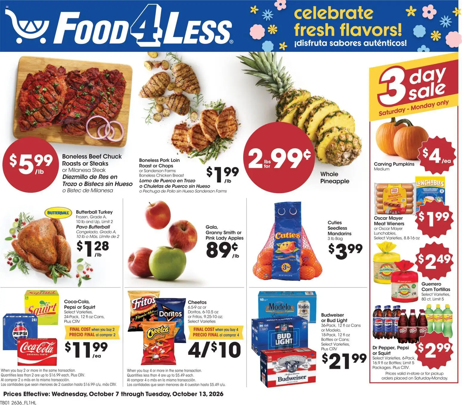Food 4 Less Weekly Ad - valid from 10/07/2026 | Page: 1