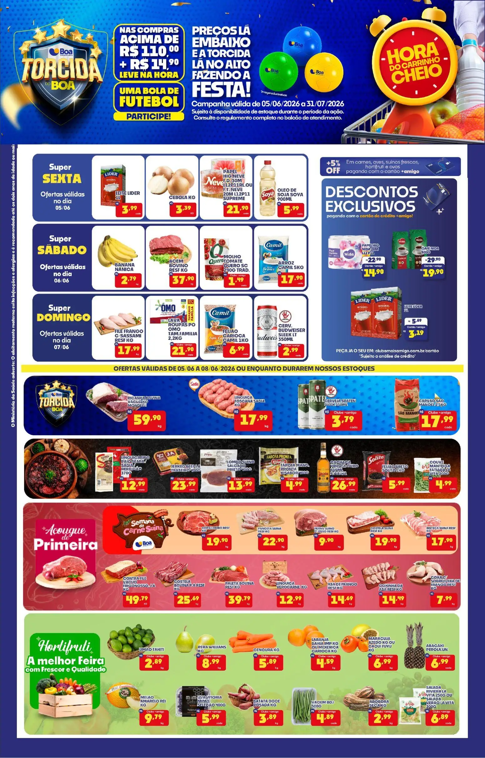 Boa Supermercados Folheto - válido de 05.06.2026 | Página: 1 | Produtos: Maracujá, Carrinho, Arroz, Abacaxi