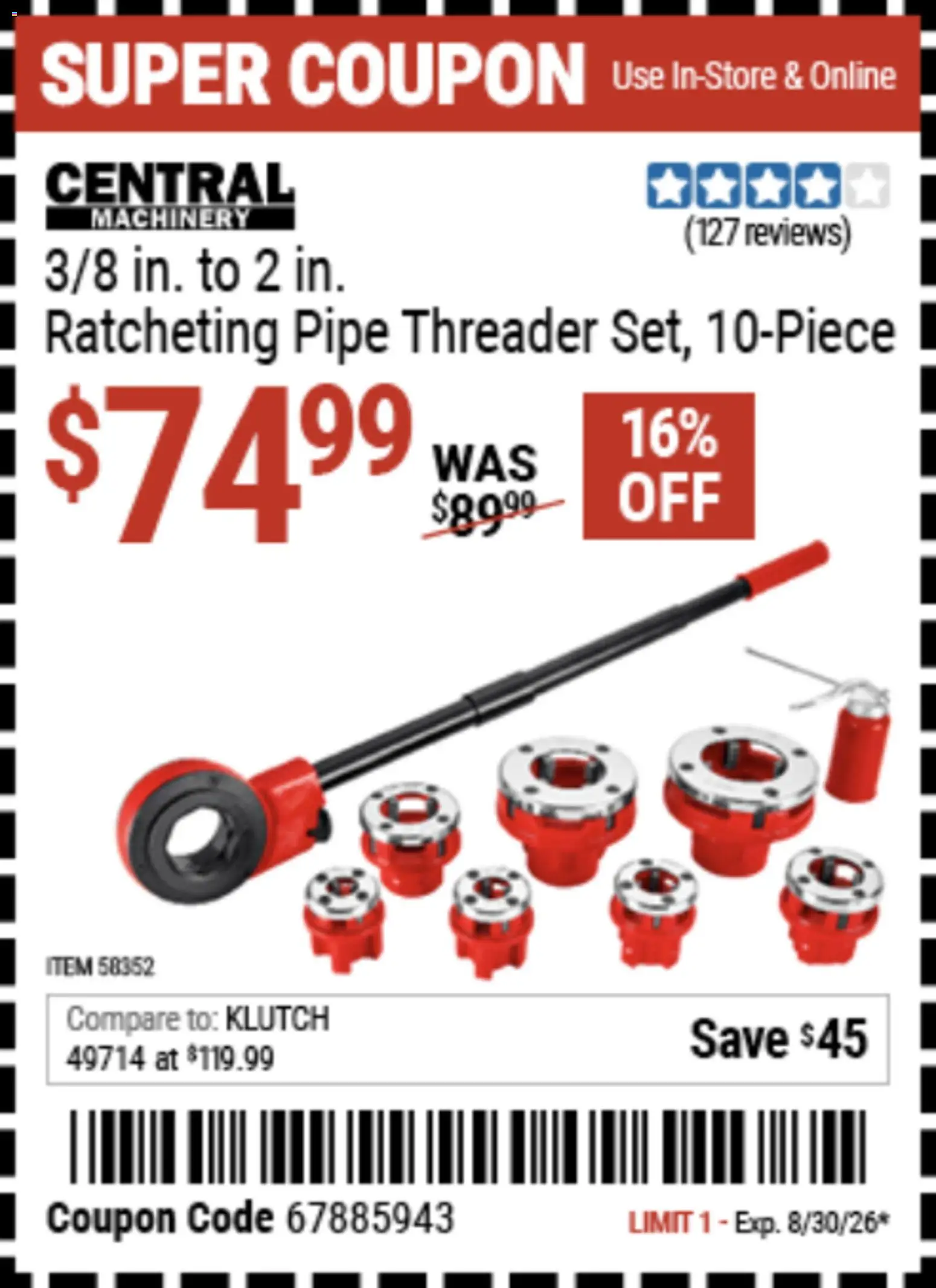 Harbor Freight Weekly Ad - valid from 08/17/2026 | Page: 11 | Products: Pipe