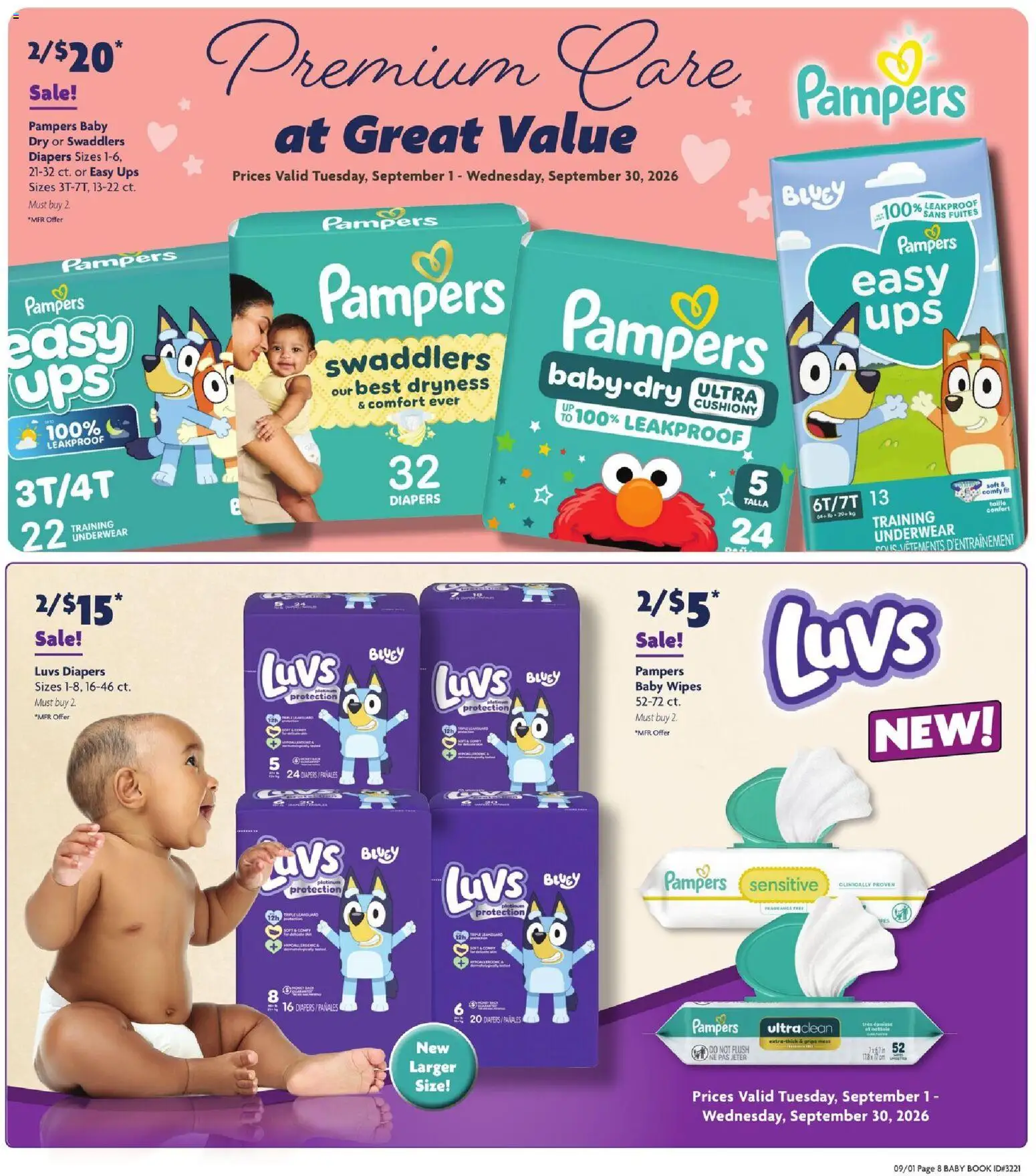 Family Dollar Digital Book - valid from 09/01/2026 | Page: 9 | Products: Diapers, Underwear, UPS