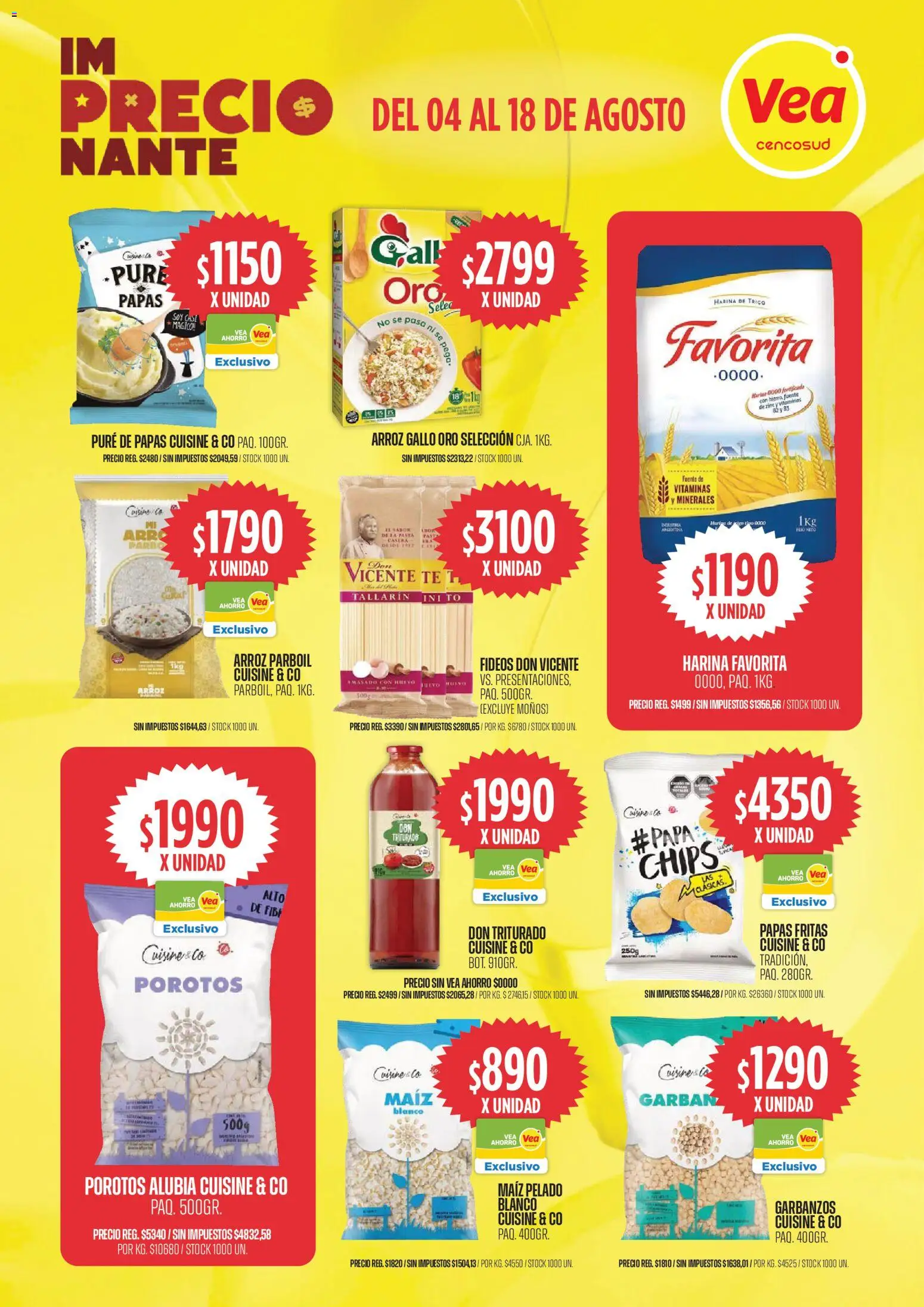 Vea ofertas │ válido desde el 04/08/2026 | Página: 6 | Productos: Harina, Arroz, Té, Papas fritas