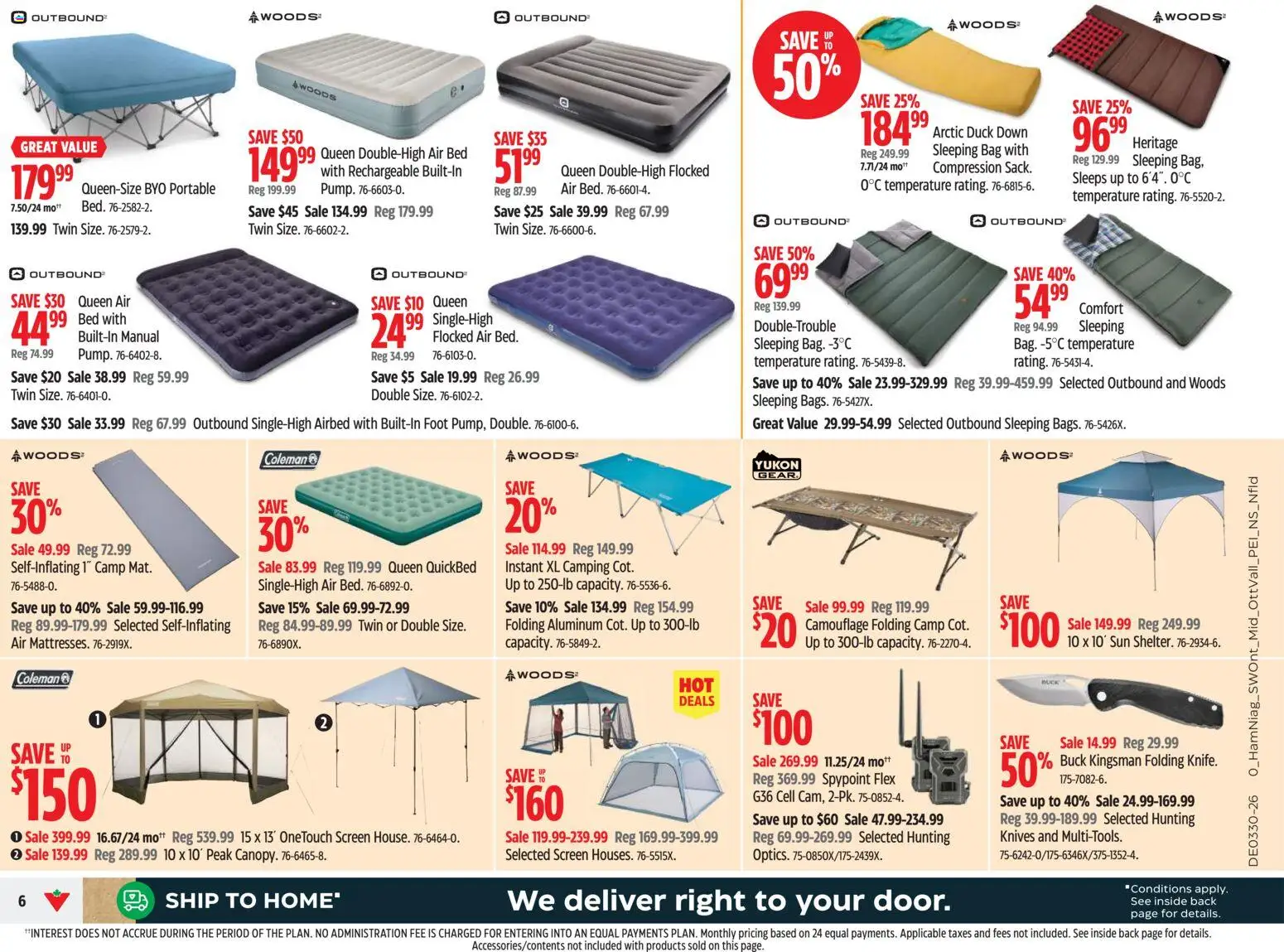 Canadian Tire flyer valid from Jul 23, 2026 | Page: 6 | Products: Bag, Bed