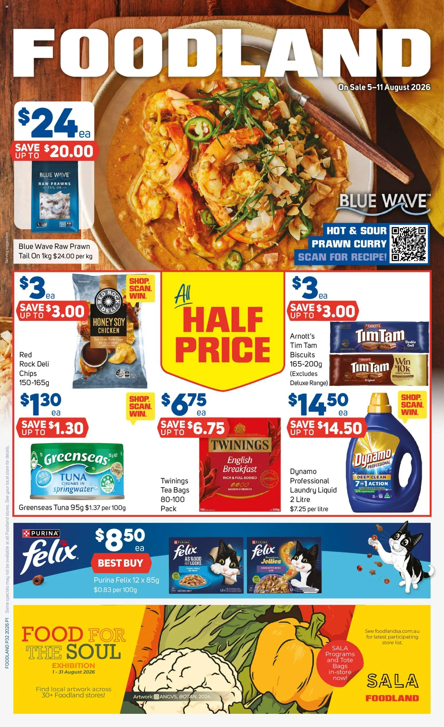 Foodland catalogue - valid from 05/08/2026 | Page: 1 | Products: Honey, Chicken, Biscuits, Tuna