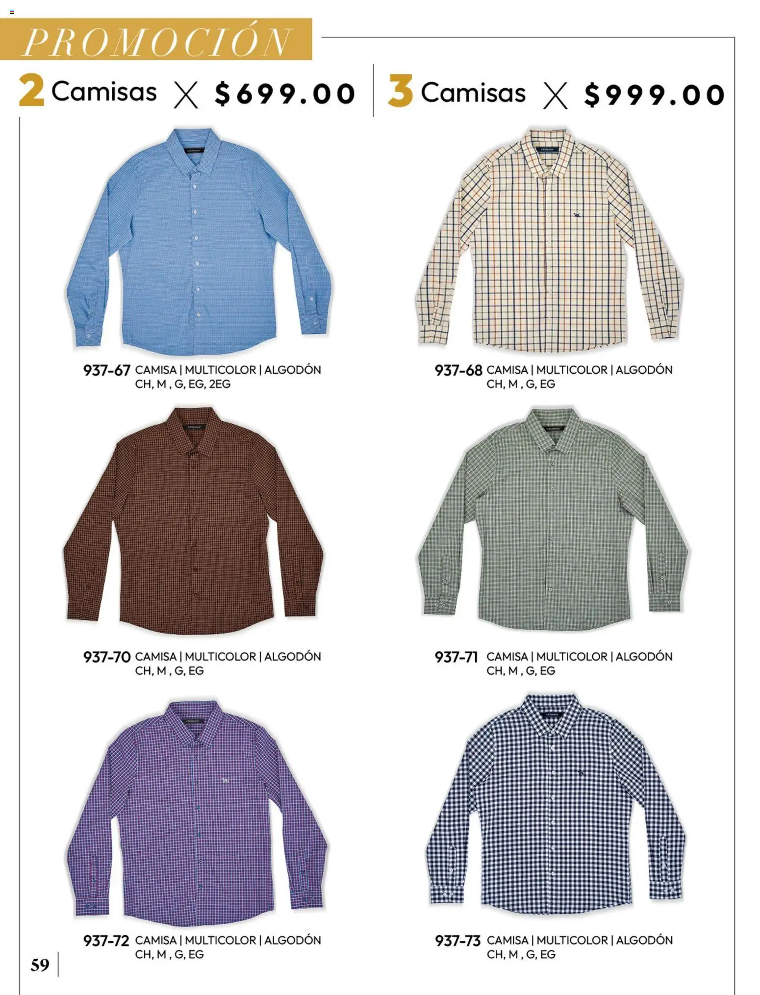 Nuevas ofertas de Cklass válidas en toda la República Mexicana desde el 08/07/2026. ¡Encuentra las mejores ofertas en Cklass catálogo Ropa caballero! | Página: 60 | Productos: Camisa, Algodón