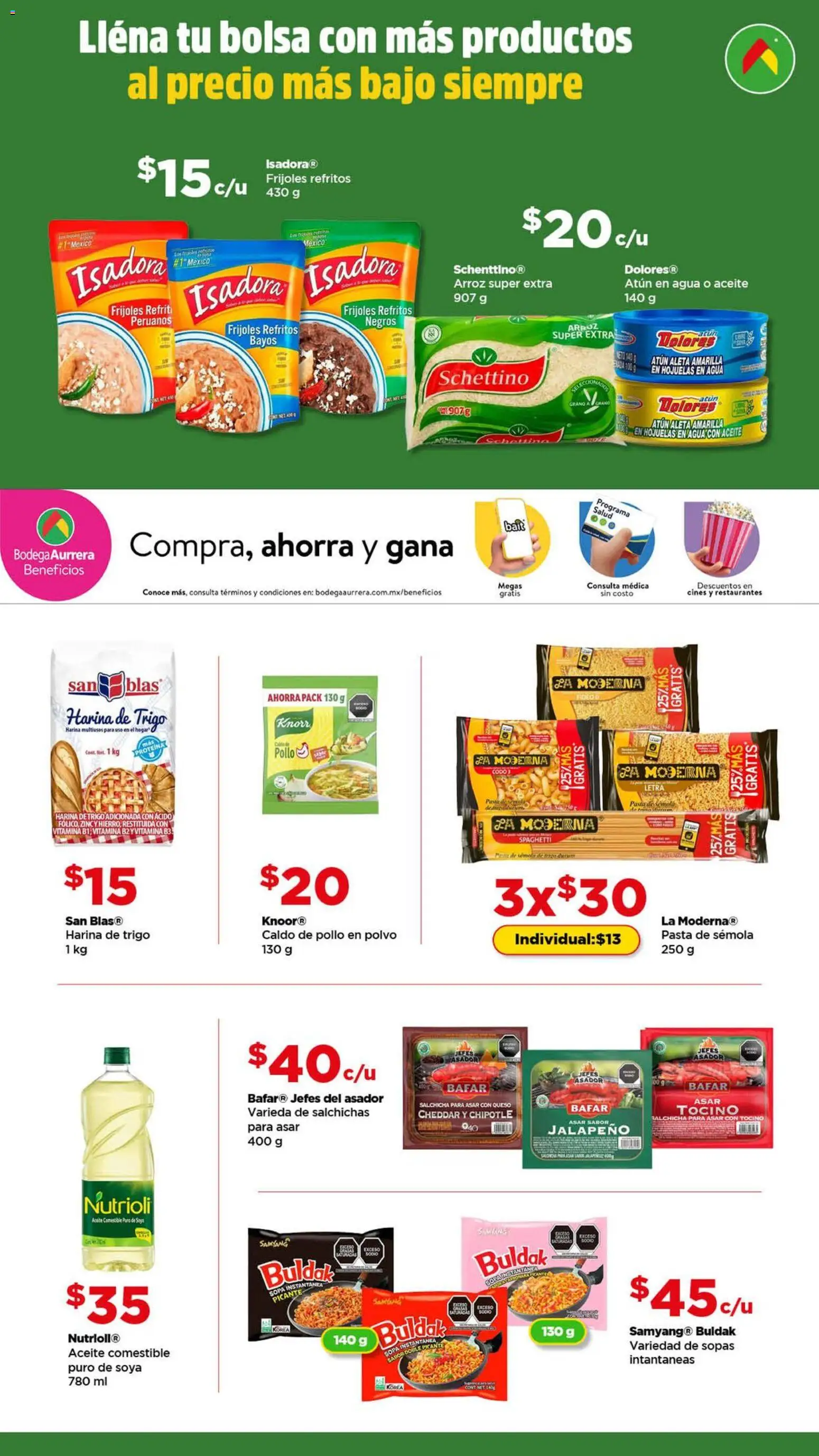 Nuevas ofertas de Bodega Aurrerá válidas en toda la República Mexicana desde el 03.06.2026. ¡Encuentra las mejores ofertas en Bodega Aurrerá folleto Lléna tu bolsa con más productos! | Página: 4