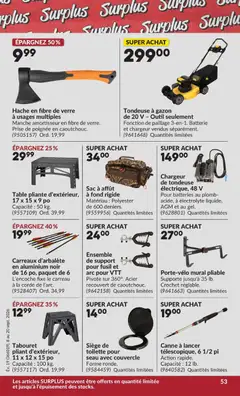 Preview of Princess Auto circulaire - 2 Semaines de Soldes ! from shop Princess Auto valid from Sep 8, 2026 | Page: 56 | Products: Batteries, Table, Toilette