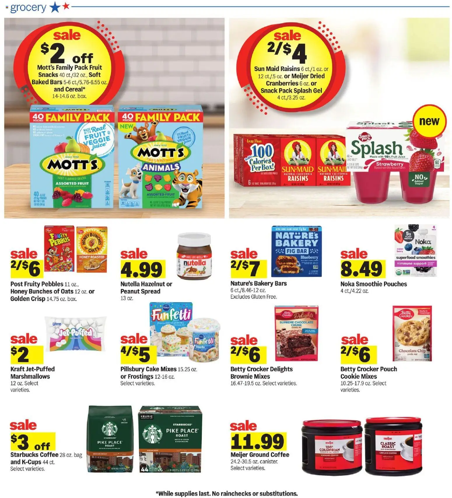 Meijer Weekly Ad - valid from 08/19/2026 | Page: 10 | Products: Coffee, Cranberries, Cake, Smoothie