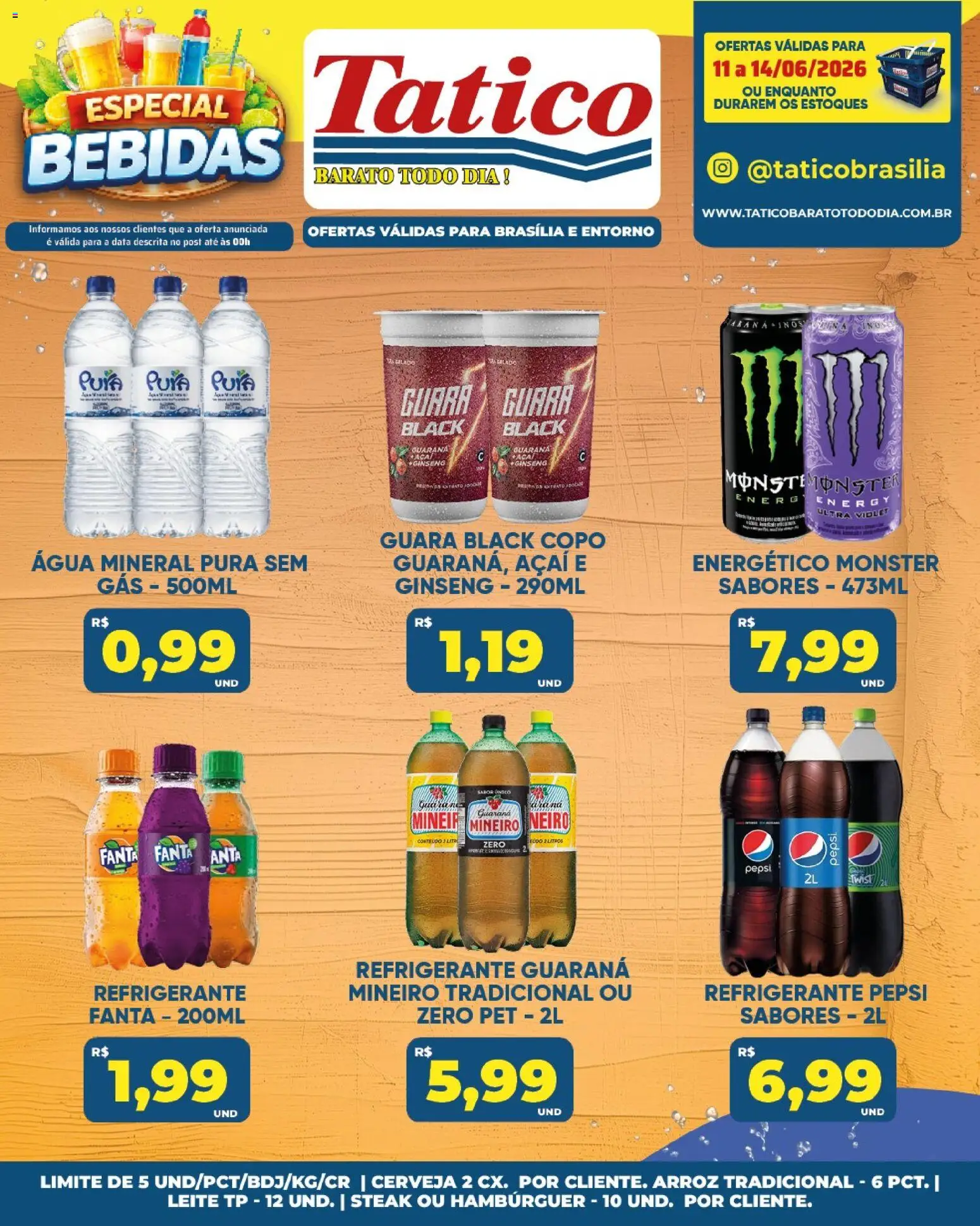 Tatico Folheto - válido de 13.06.2026 | Página: 46 | Produtos: Guaraná, Energético, Arroz, Água mineral