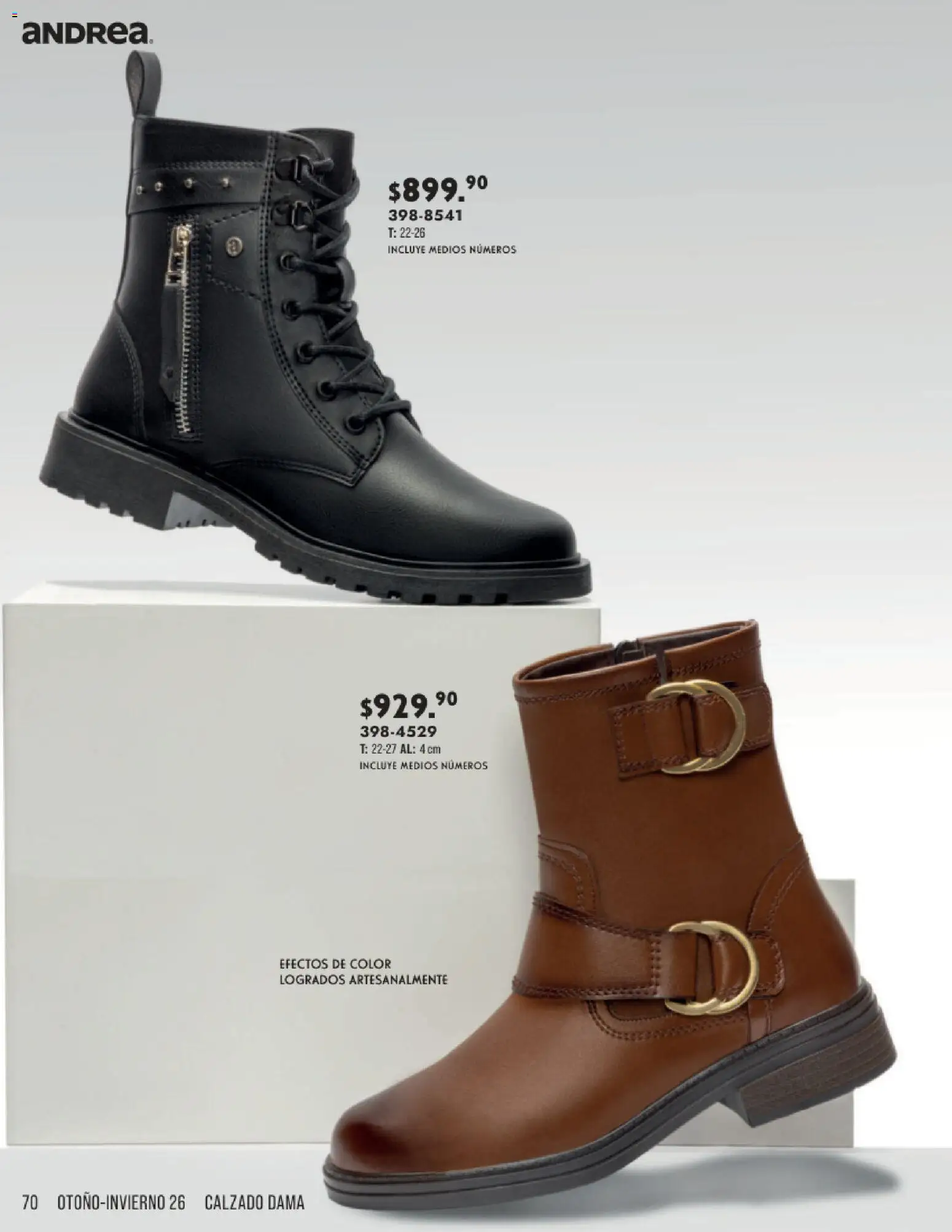 Nuevas ofertas de Andrea válidas en toda la República Mexicana desde el 23/08/2026. ¡Encuentra las mejores ofertas en Andrea catálogo Otoño Invierno! | Página: 70