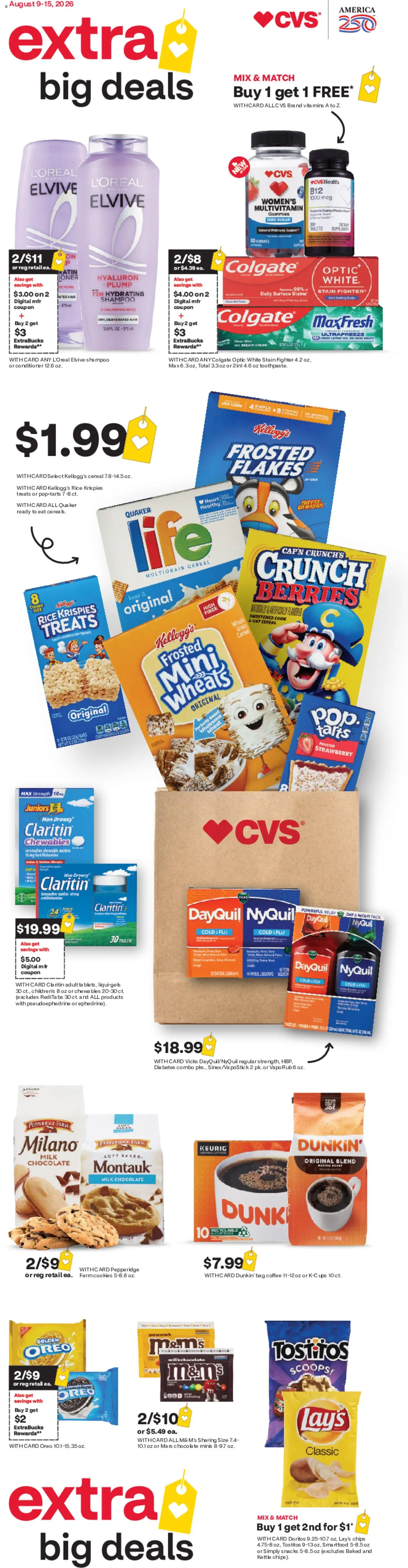 CVS Pharmacy Weekly Ad - valid from 08/09/2026 | Page: 1 | Products: Berries, Chocolate, Chips, Snacks