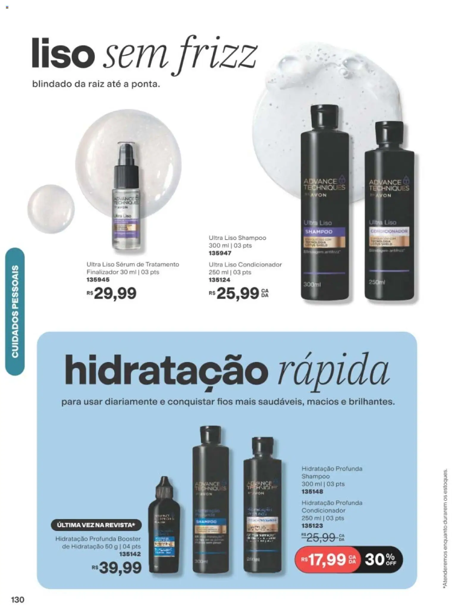 Avon Folheto - válido de 19/07/2026 | Página: 130 | Produtos: Shampoo, Condicionador, Sérum