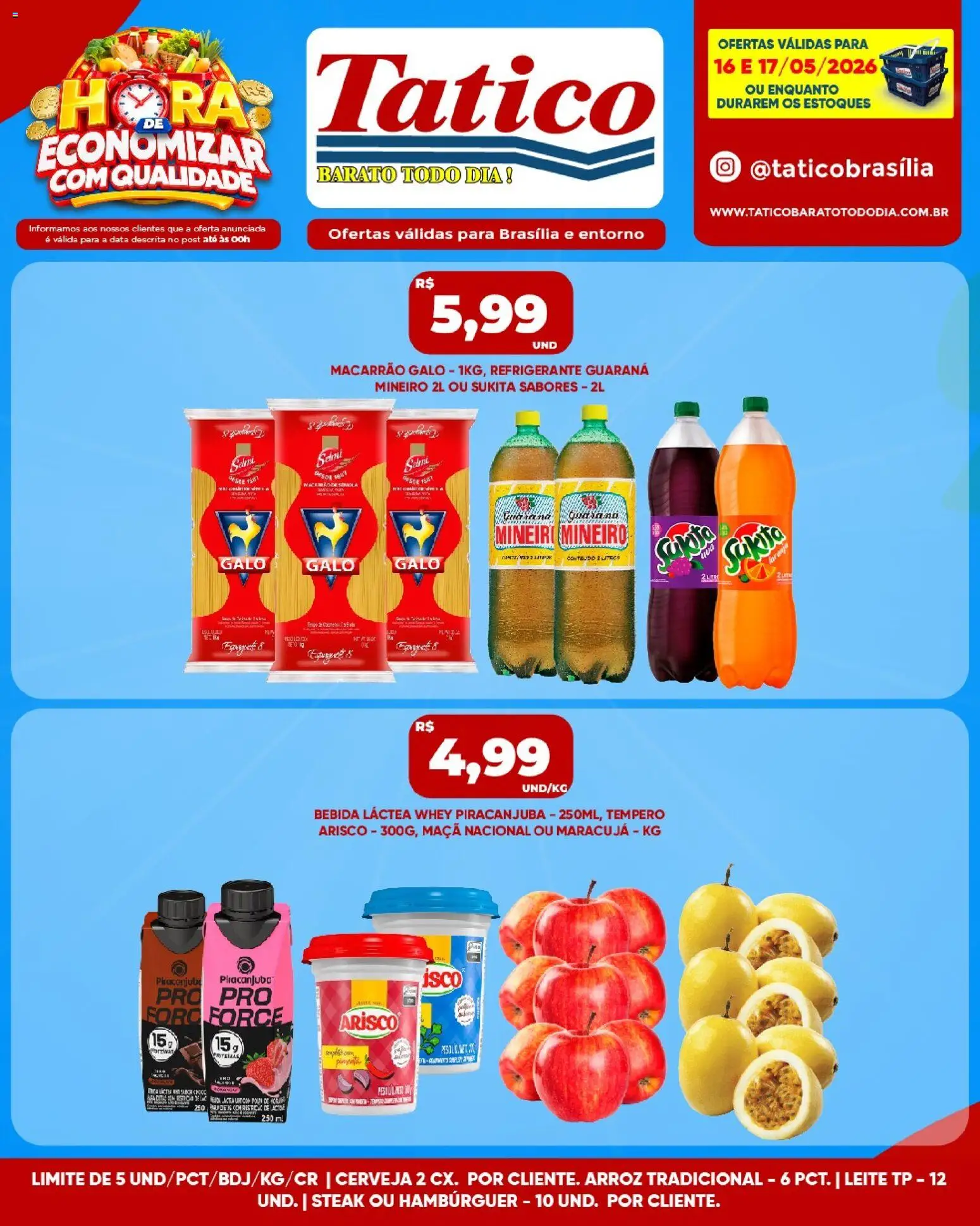 Tatico Folheto - válido de 16.05.2026 | Página: 6 | Produtos: Cerveja, Macarrão, Bebida, Refrigerante