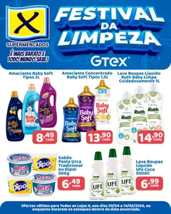 X Supermercados ofertas da Limpeza - Pré-Visualização do folheto da loja X Supermercados, válido de 30.04.2026