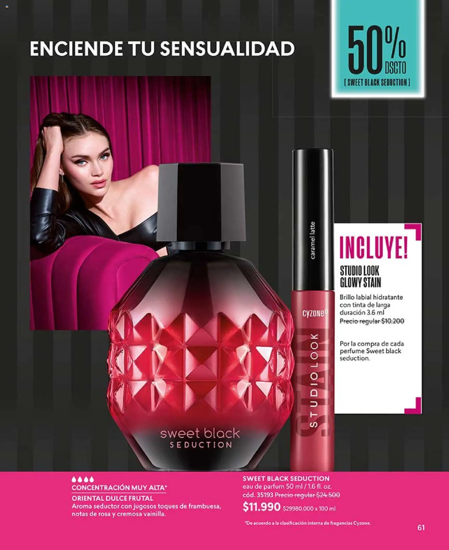 Catálogo CyZone Campaña 6 │ válido desde el 31.03.2026 | Página: 61 | Productos: Brillo, Perfume, Labial