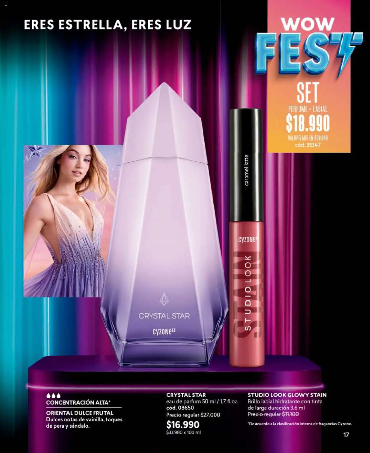 Catálogo CyZone Campaña 10 │ válido desde el 01.06.2026 | Página: 17 | Productos: Brillo, Perfume, Labial, Pera