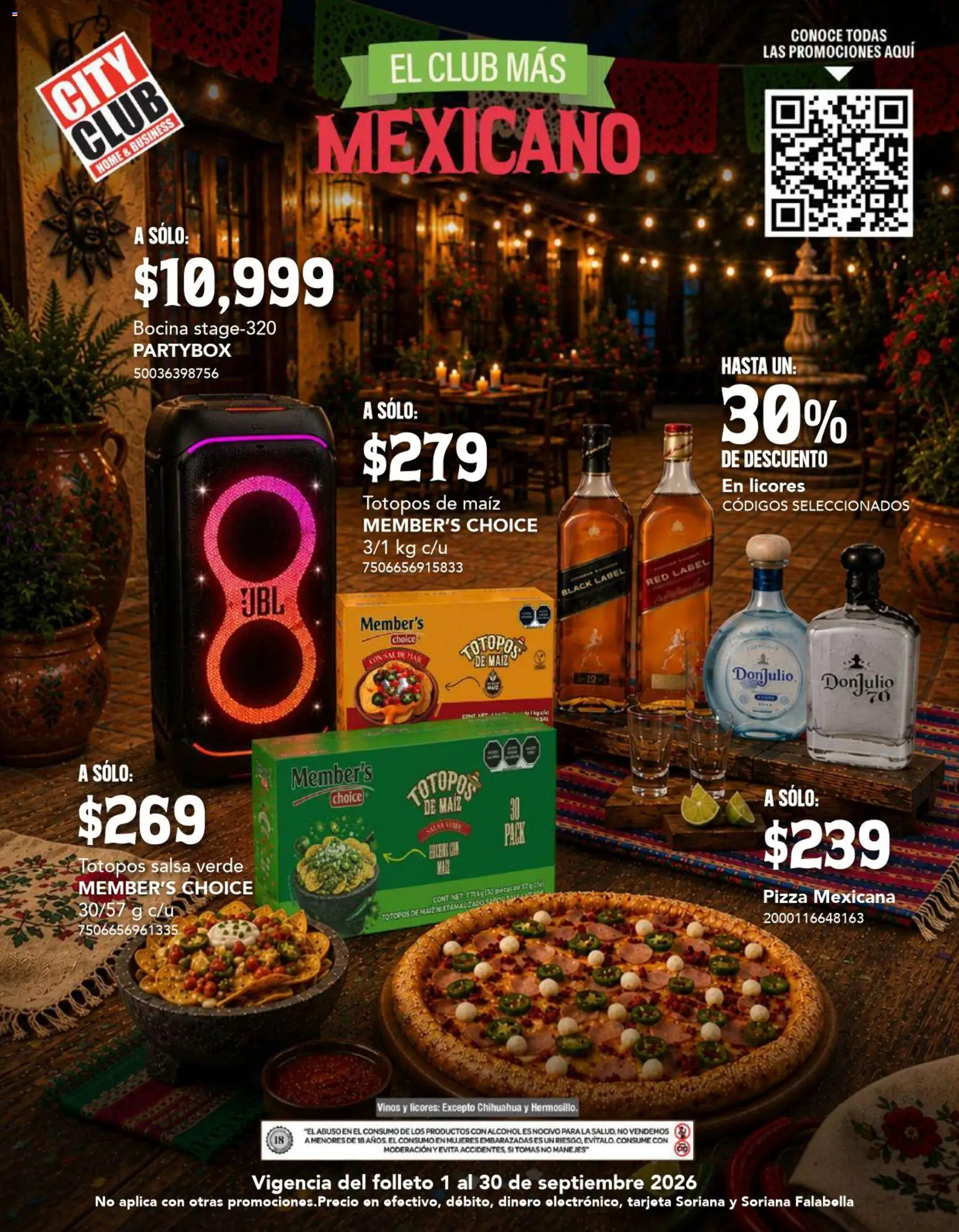 Nuevas ofertas de City Club válidas en toda la República Mexicana desde el 01/09/2026. ¡Encuentra las mejores ofertas en City Club catálogo! | Página: 1 | Productos: Maíz, Pizza, Alcohol, Totopos