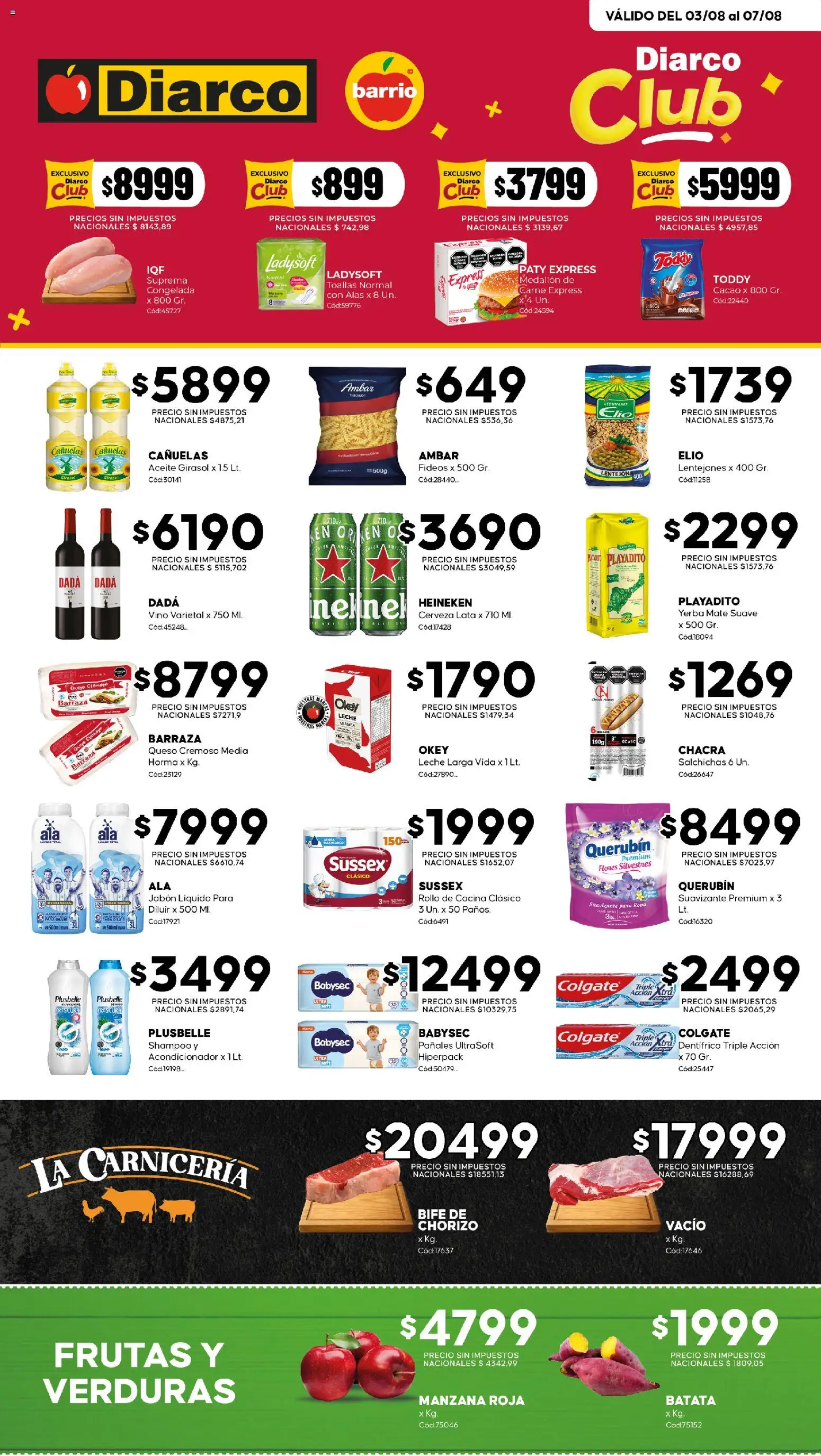 Diarco - Ofertas Diarco Barrio │ válido desde el 03/08/2026 | Página: 1