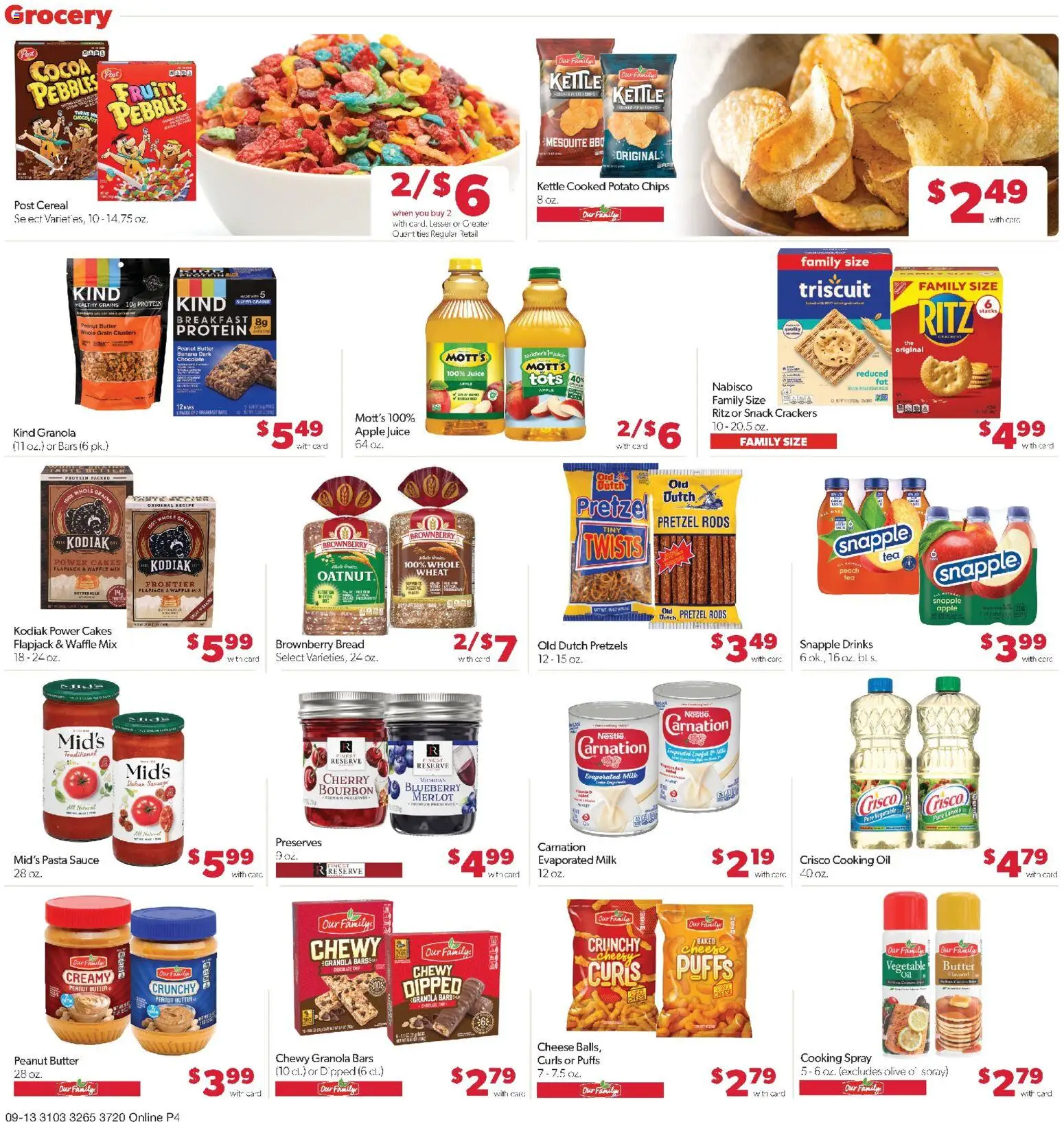 Family Fare Weekly Ad - ND - valid from 09/13/2026 | Page: 8 | Products: Apple juice, Milk, Cooking spray, Protein