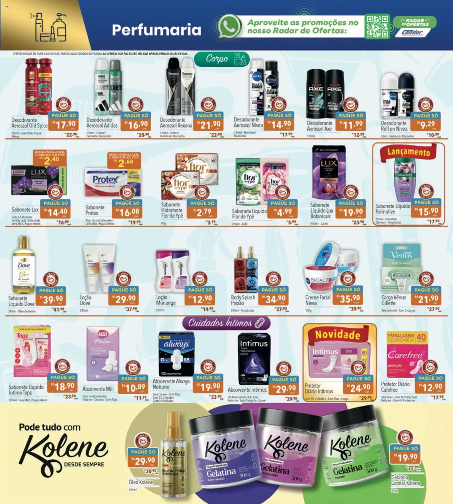 Supermercados Condor Folheto - válido de 10/09/2026 | Página: 23 | Produtos: Creme facial, Perfume, Desodorante, Rexona